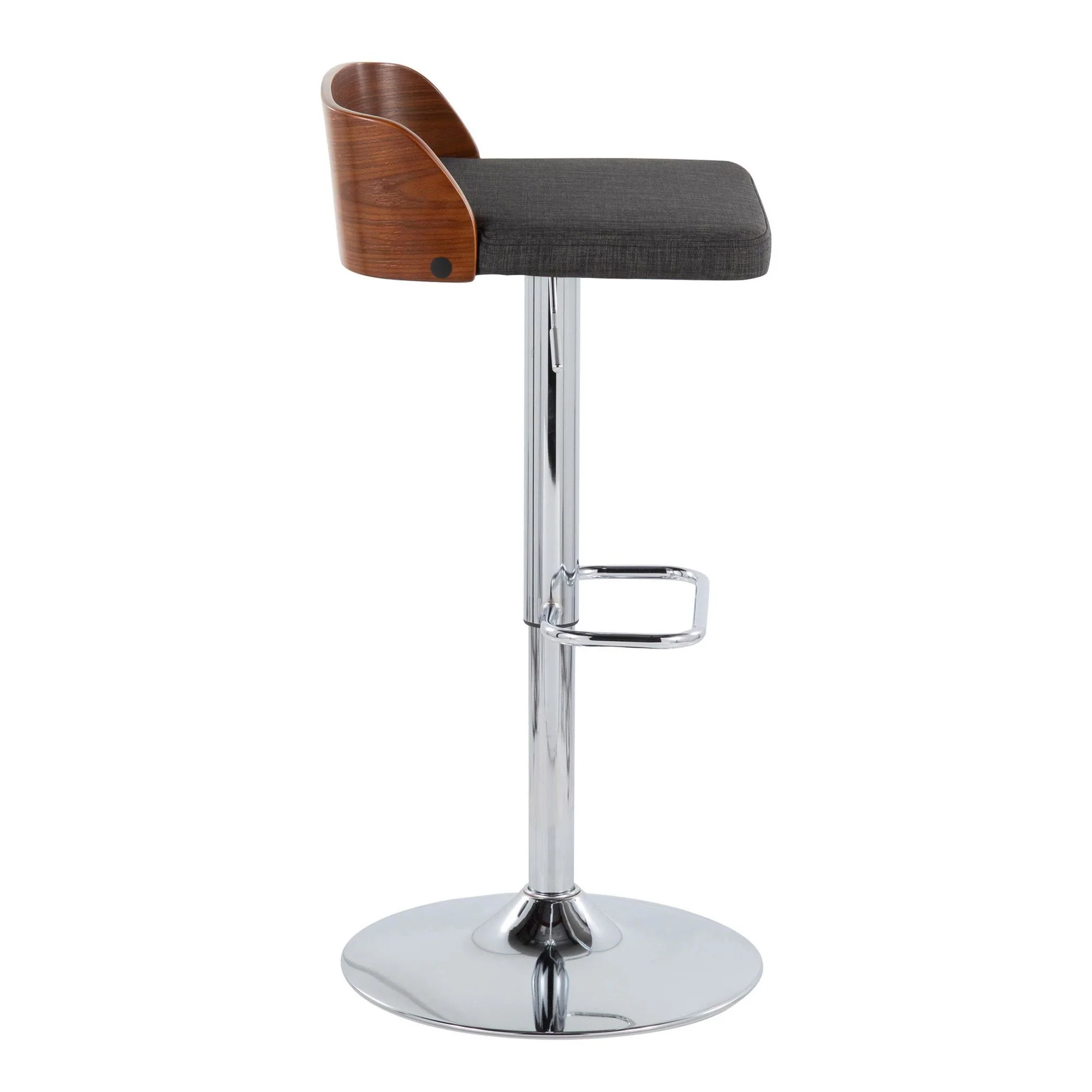 Maya Adjustable Barstool - Set of 2 By LumiSource - BS-MAYAFB-RR2 CHRWLCHAR2 - Image 7