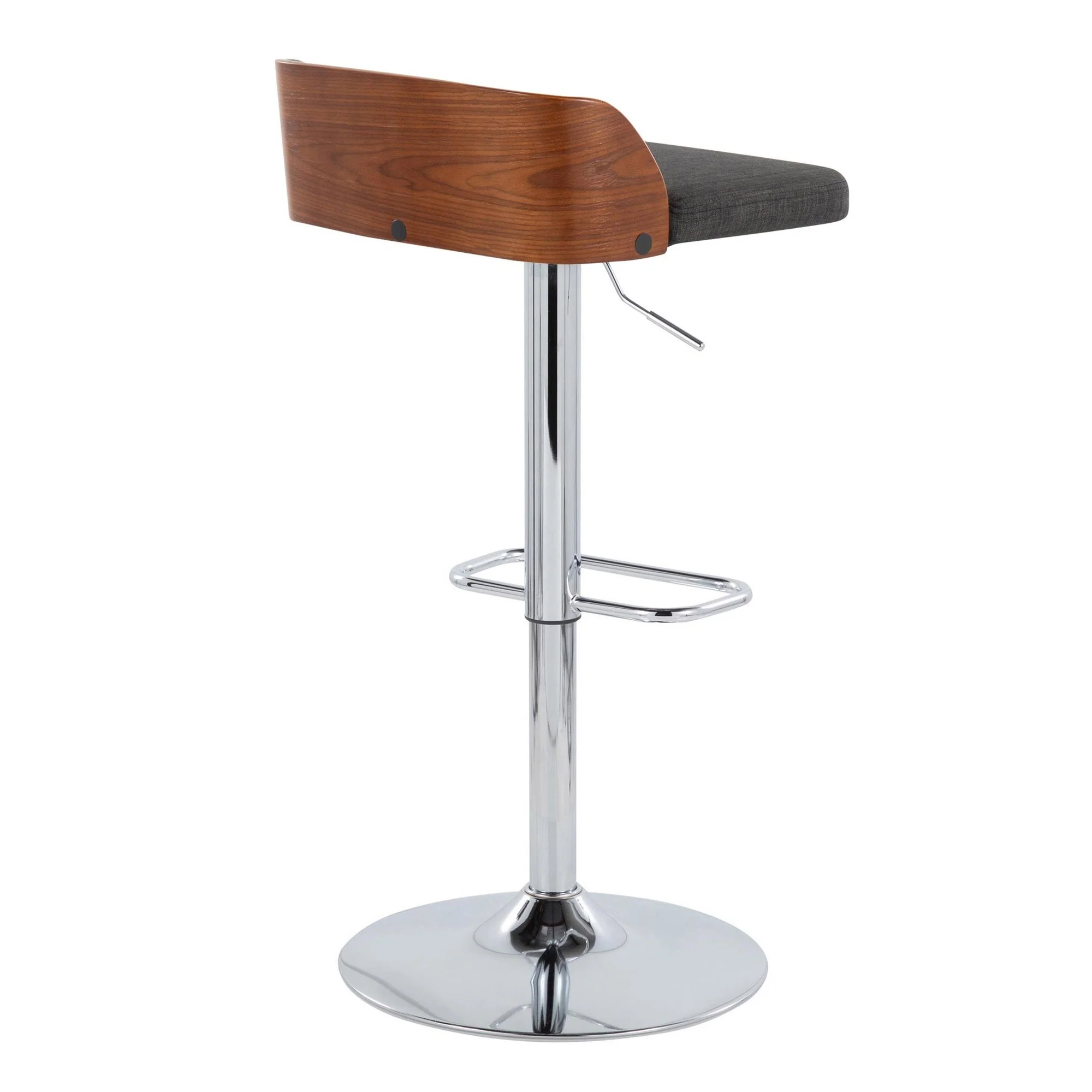 Maya Adjustable Barstool - Set of 2 By LumiSource - BS-MAYAFB-RR2 CHRWLCHAR2 - Image 8