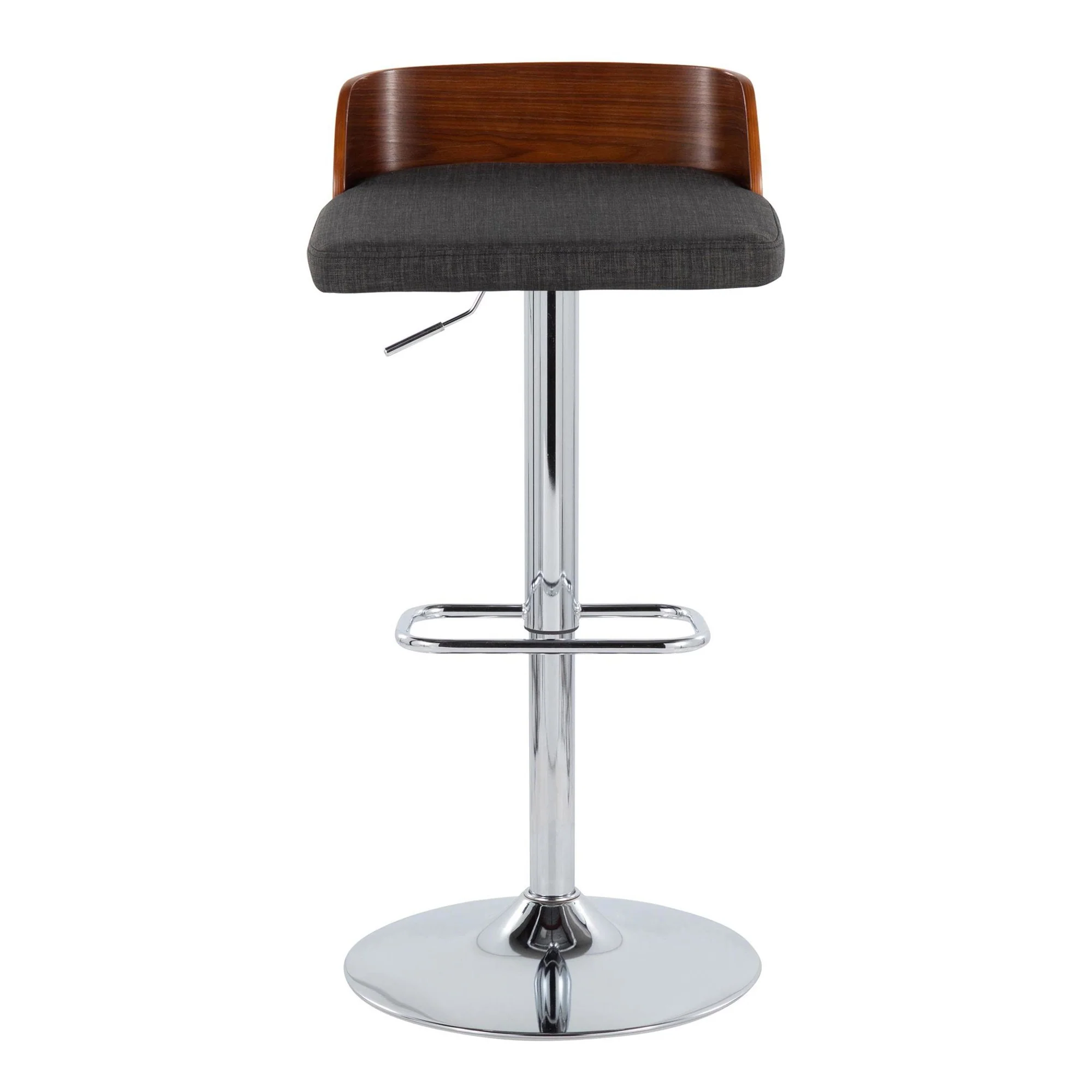 Maya Adjustable Barstool - Set of 2 By LumiSource - BS-MAYAFB-RR2 CHRWLCHAR2 - Image 9