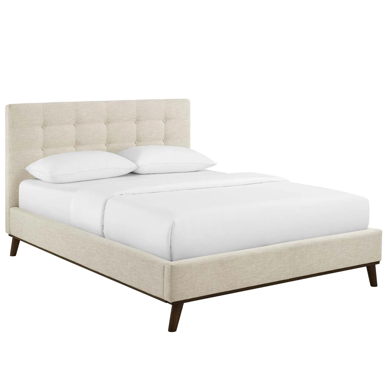 McKenzie Queen Biscuit Tufted Upholstered Fabric Platform Bed By Modway - MOD-6005 - Image 2