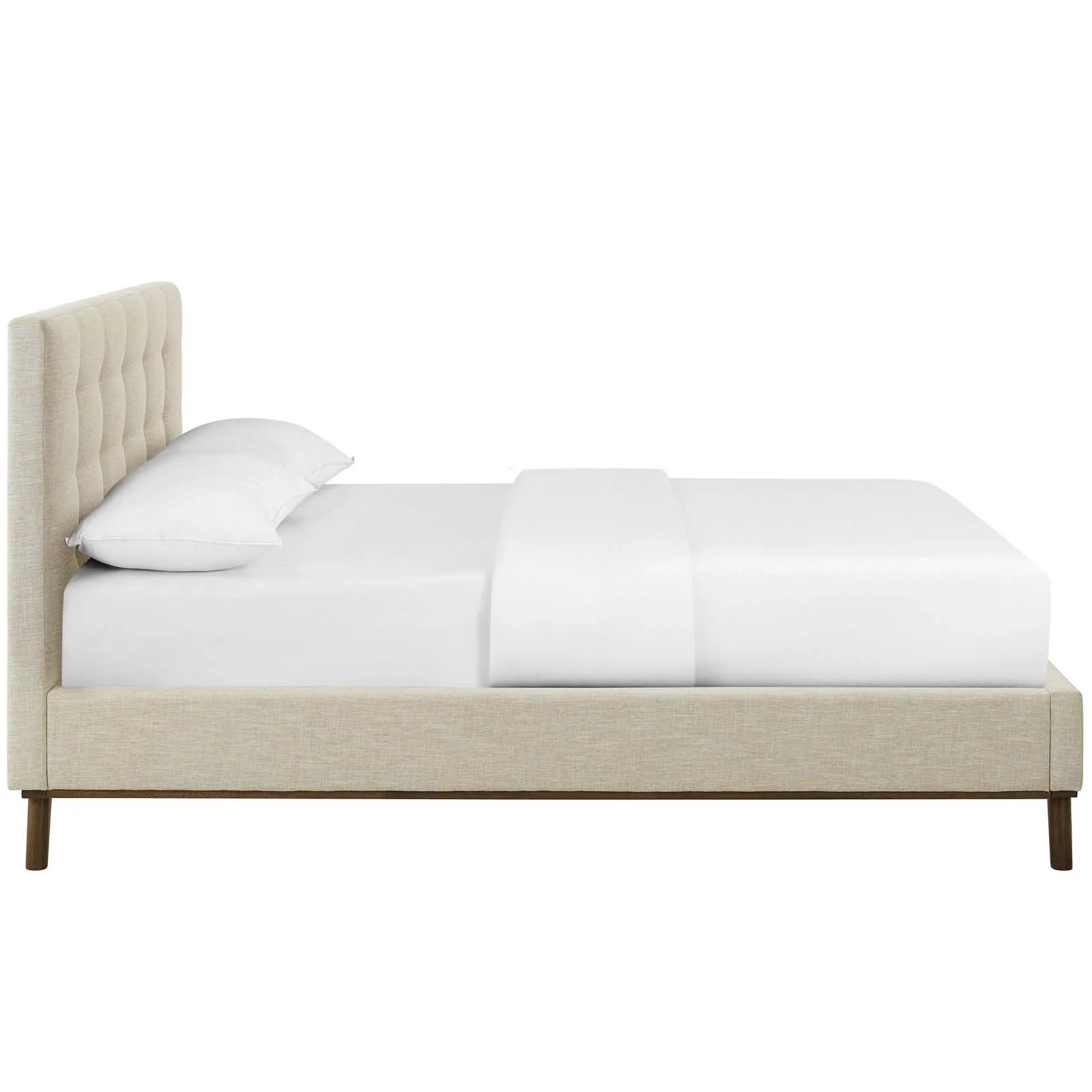 McKenzie Queen Biscuit Tufted Upholstered Fabric Platform Bed By Modway - MOD-6005 - Image 4