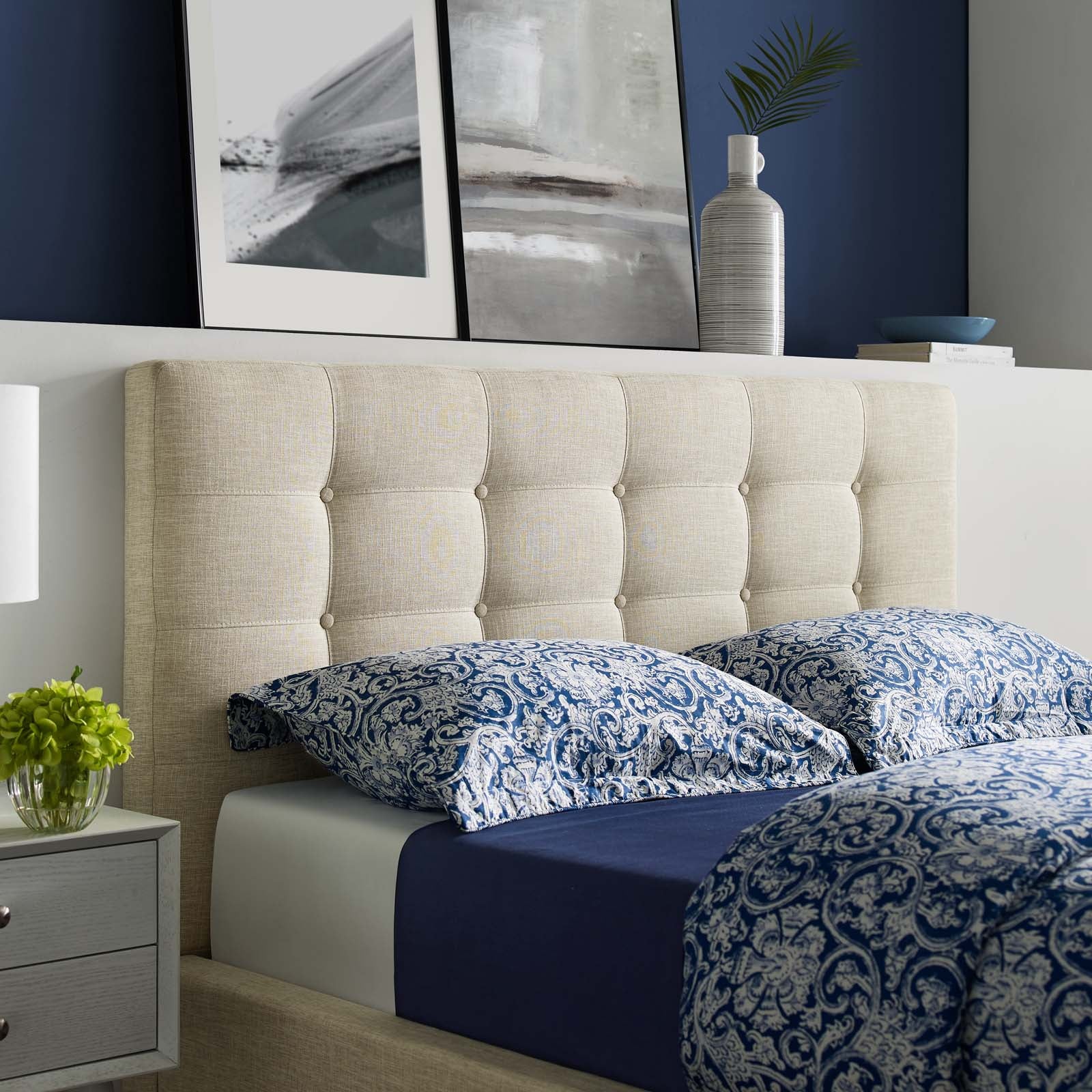 McKenzie Queen Biscuit Tufted Upholstered Fabric Platform Bed By Modway - MOD-6005 - Image 7
