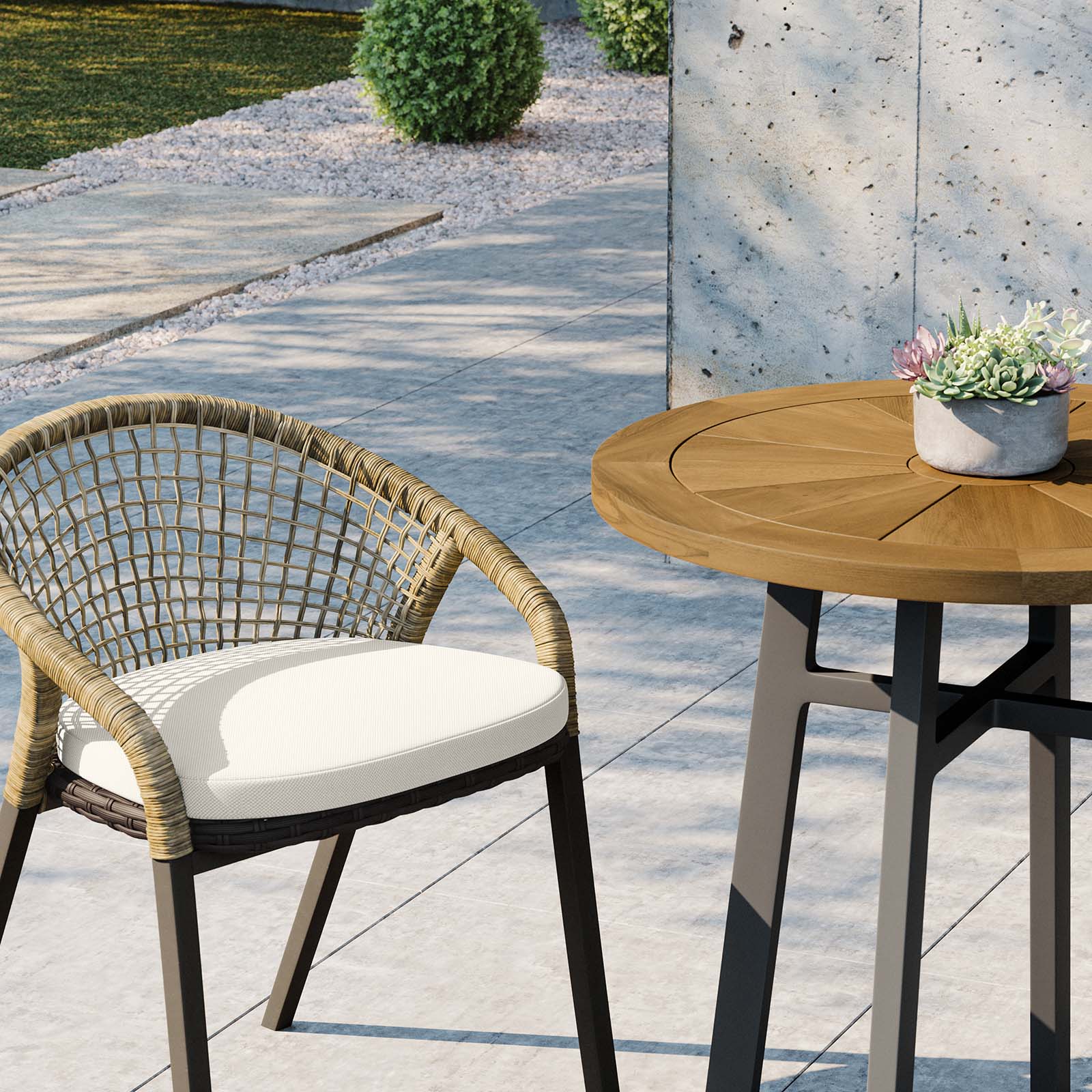 Meadow 3-Piece Outdoor Patio Dining Set By Modway - EEI-5673 - Image 15