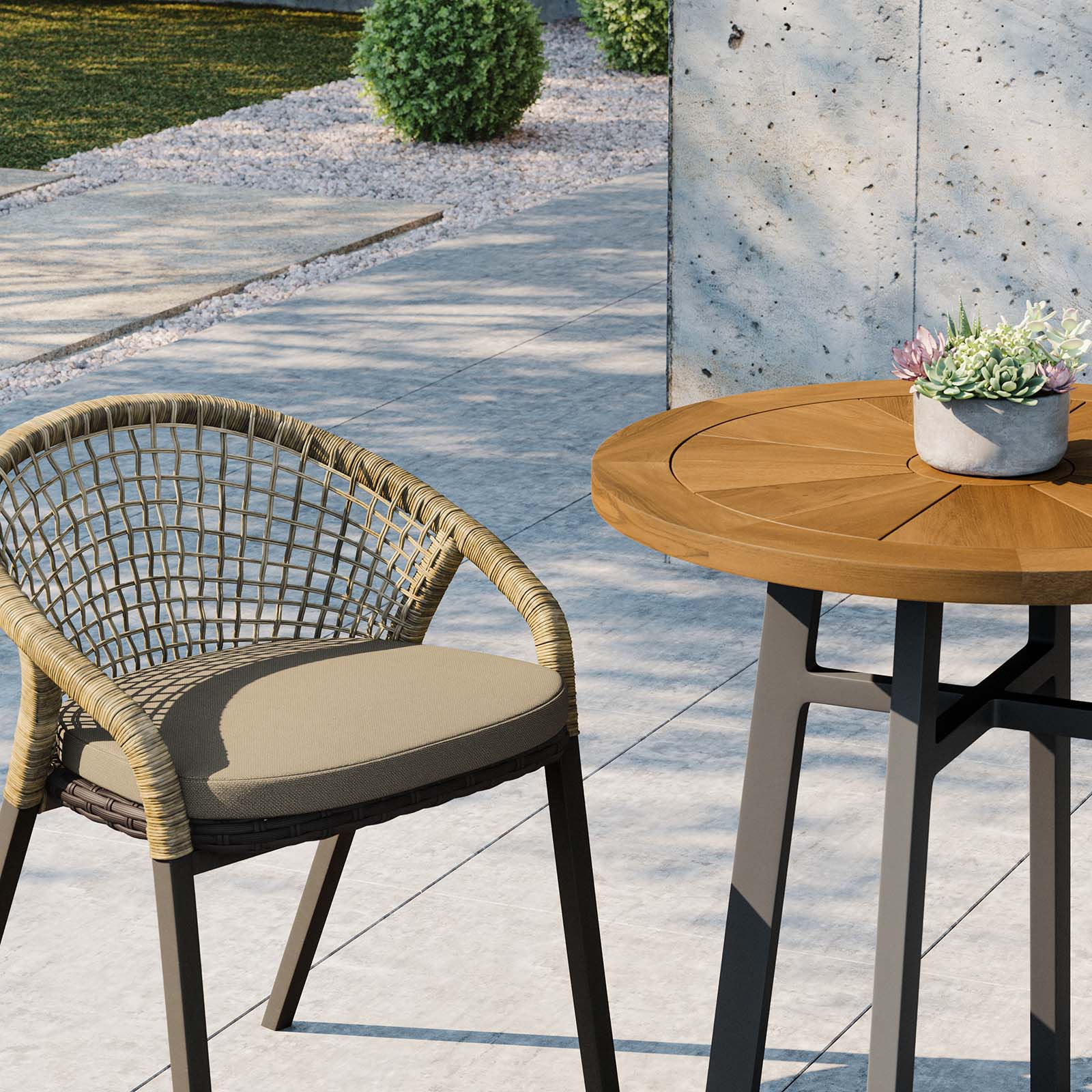 Meadow 3-Piece Outdoor Patio Dining Set By Modway - EEI-5673 - Image 8