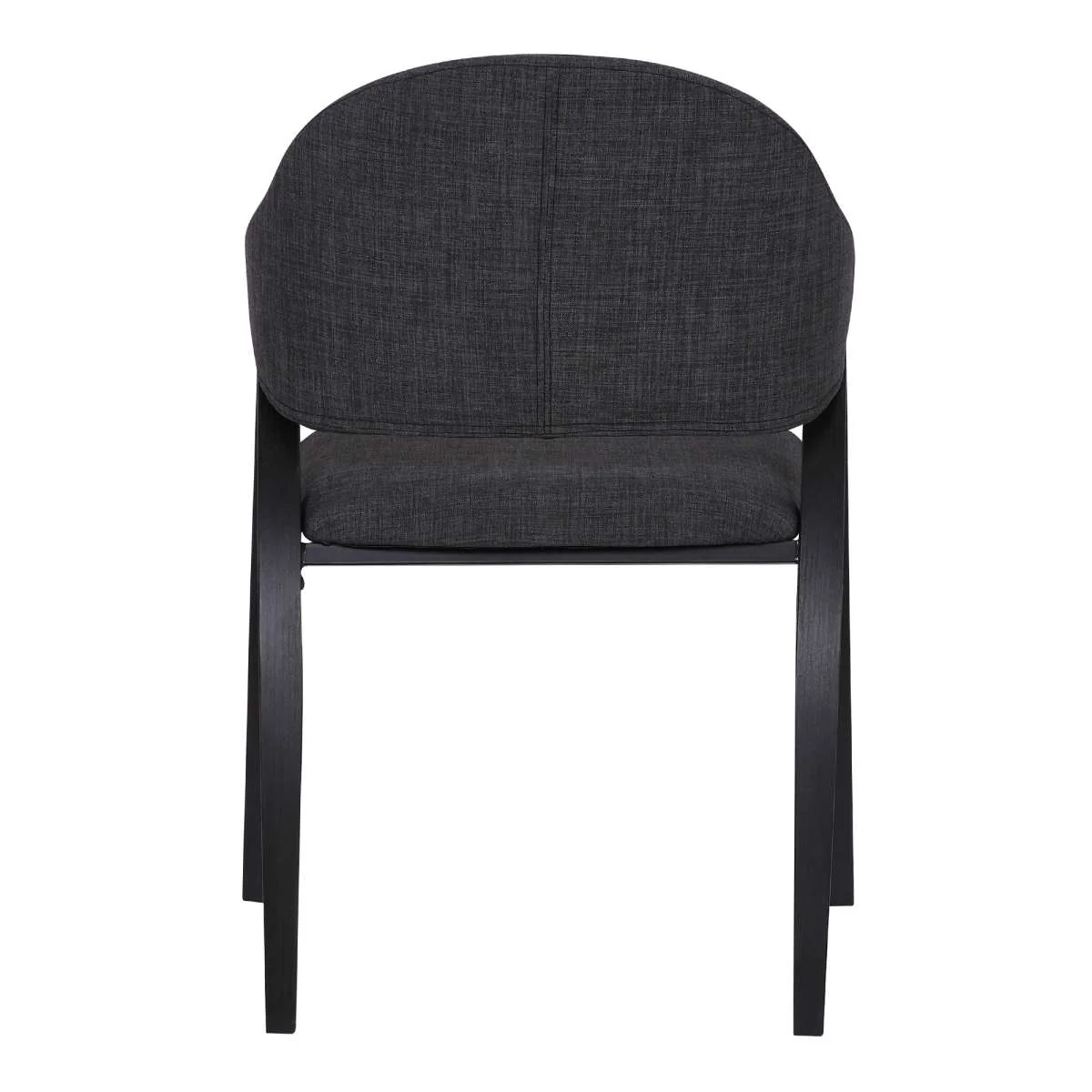 Meadow Contemporary Dining Chair in Black Brush Wood Finish and Charcoal Fabric - Set of 2 By Armen Living - Image 5