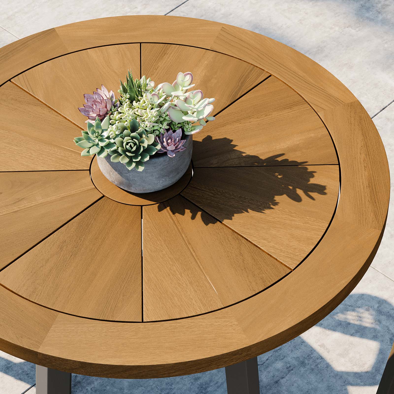 Meadow Outdoor Patio Teak Wood Dining Table By Modway - EEI-5312 - Image 5
