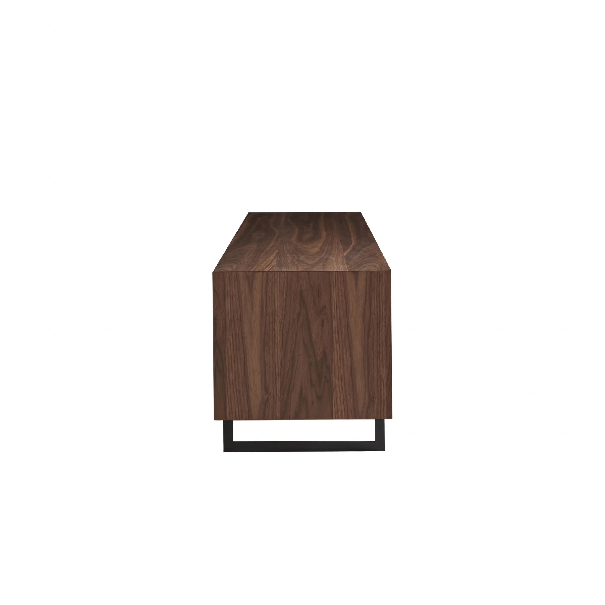 Media TV Stand in Walnut and Dark Gray By Homeroots - Image 2