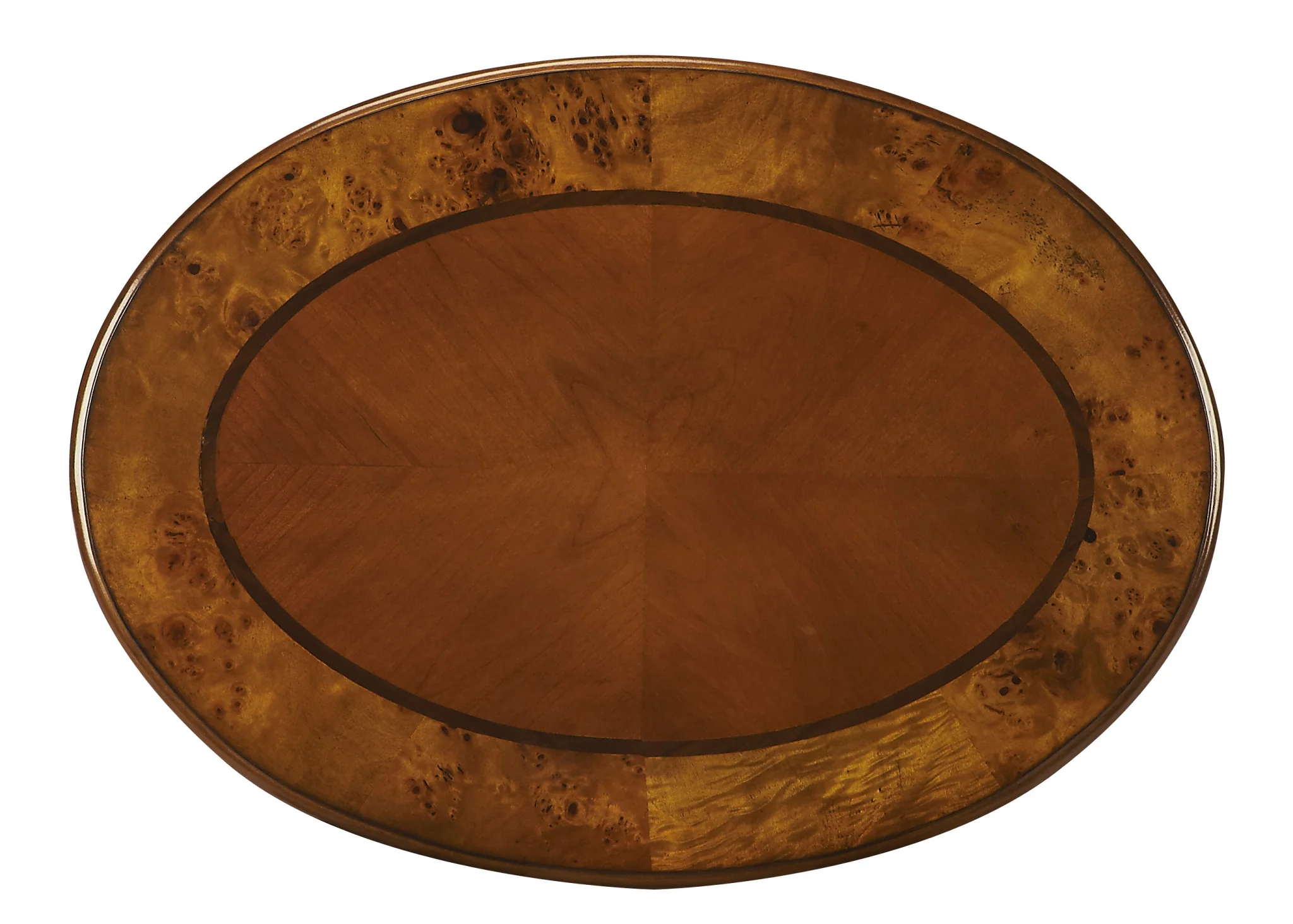 Medium Brown And Olive Ash Manufactured Wood Oval End Table With Two Drawers By Homeroots - Image 7