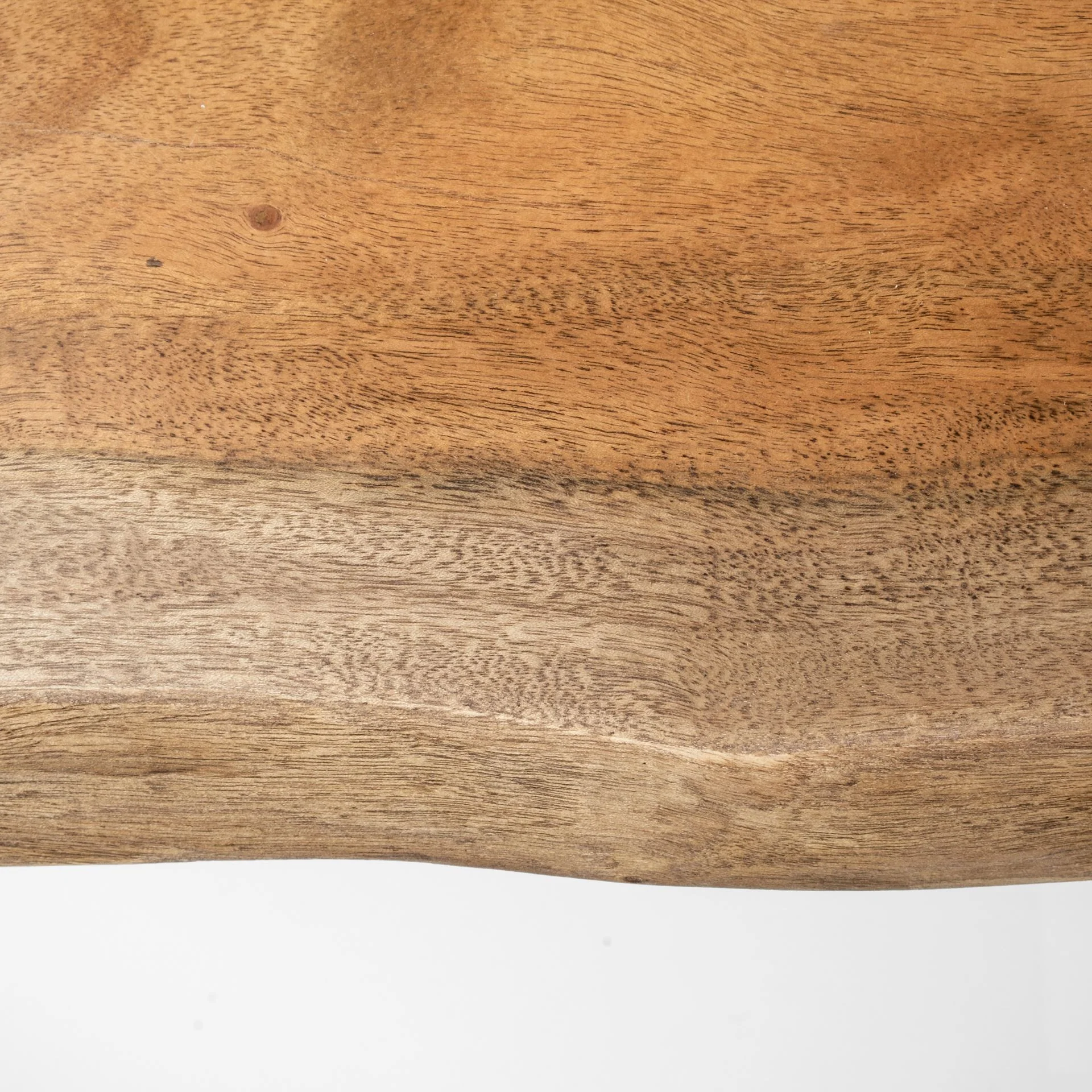 Medium Brown Live Edge Acacia Wood Finish Office Desk With Black Matte Butterfly Wing Shaped Base By Homeroots - Image 5