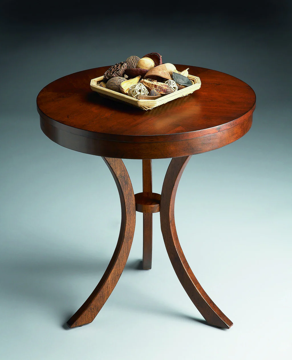 Medium Brown Manufactured Wood Round End Table By Homeroots - Image 5