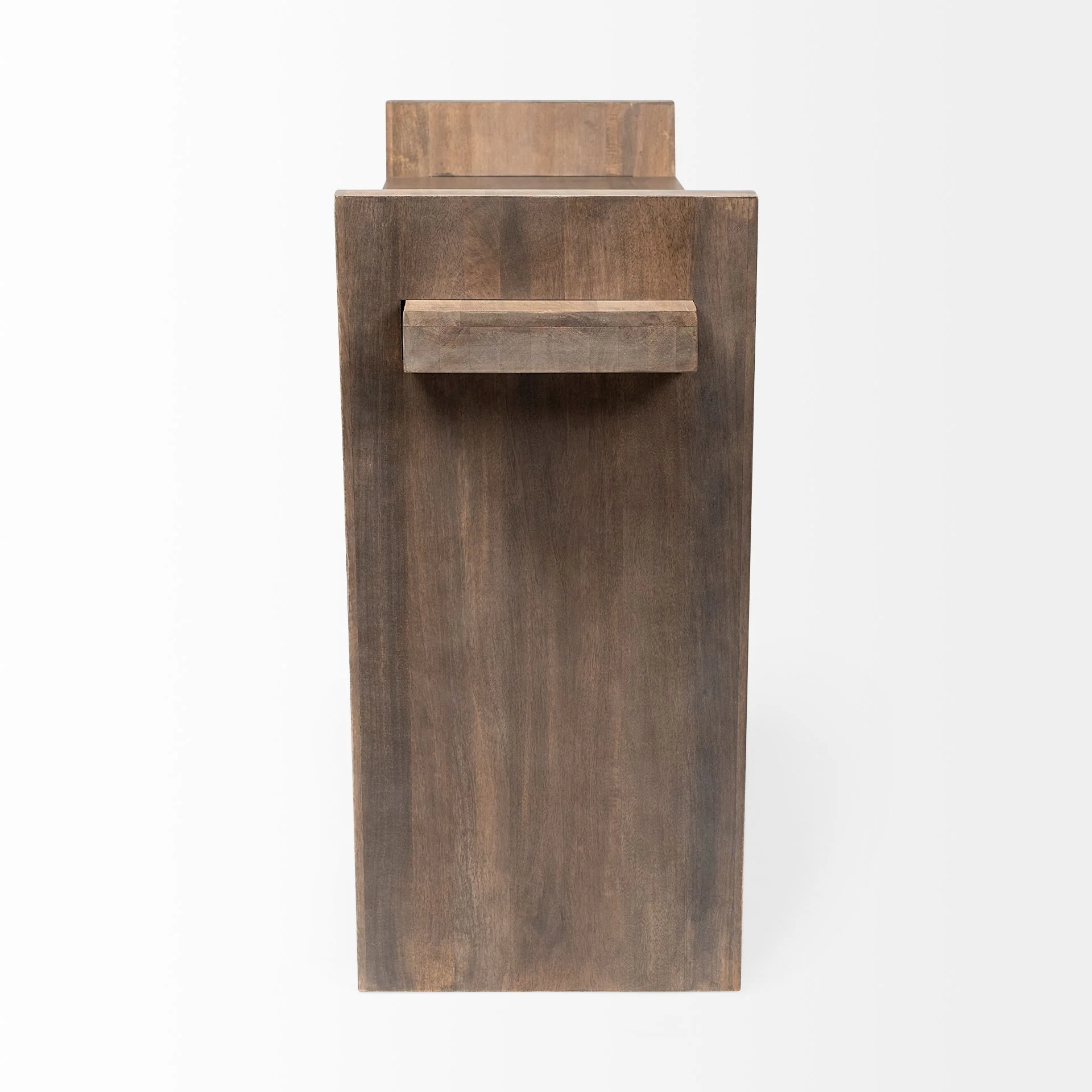 Medium Brown Solid Mango Wood Finish Console Table With Slanted Base Design By Homeroots - Image 3