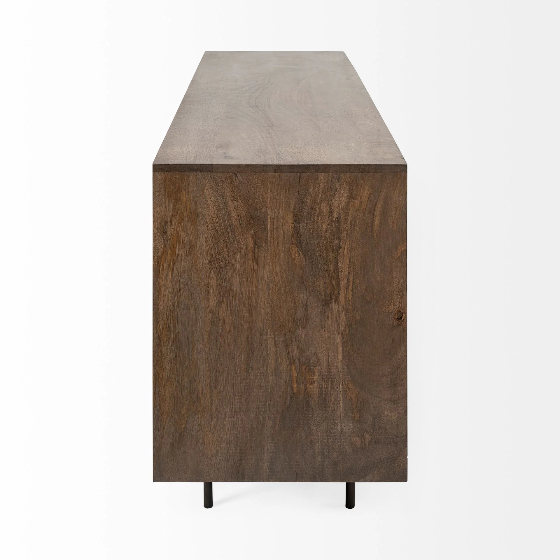 Medium Brown Solid Mango Wood Finish Sideboard With 6 Easy Sliding Drawers By Homeroots - Image 3