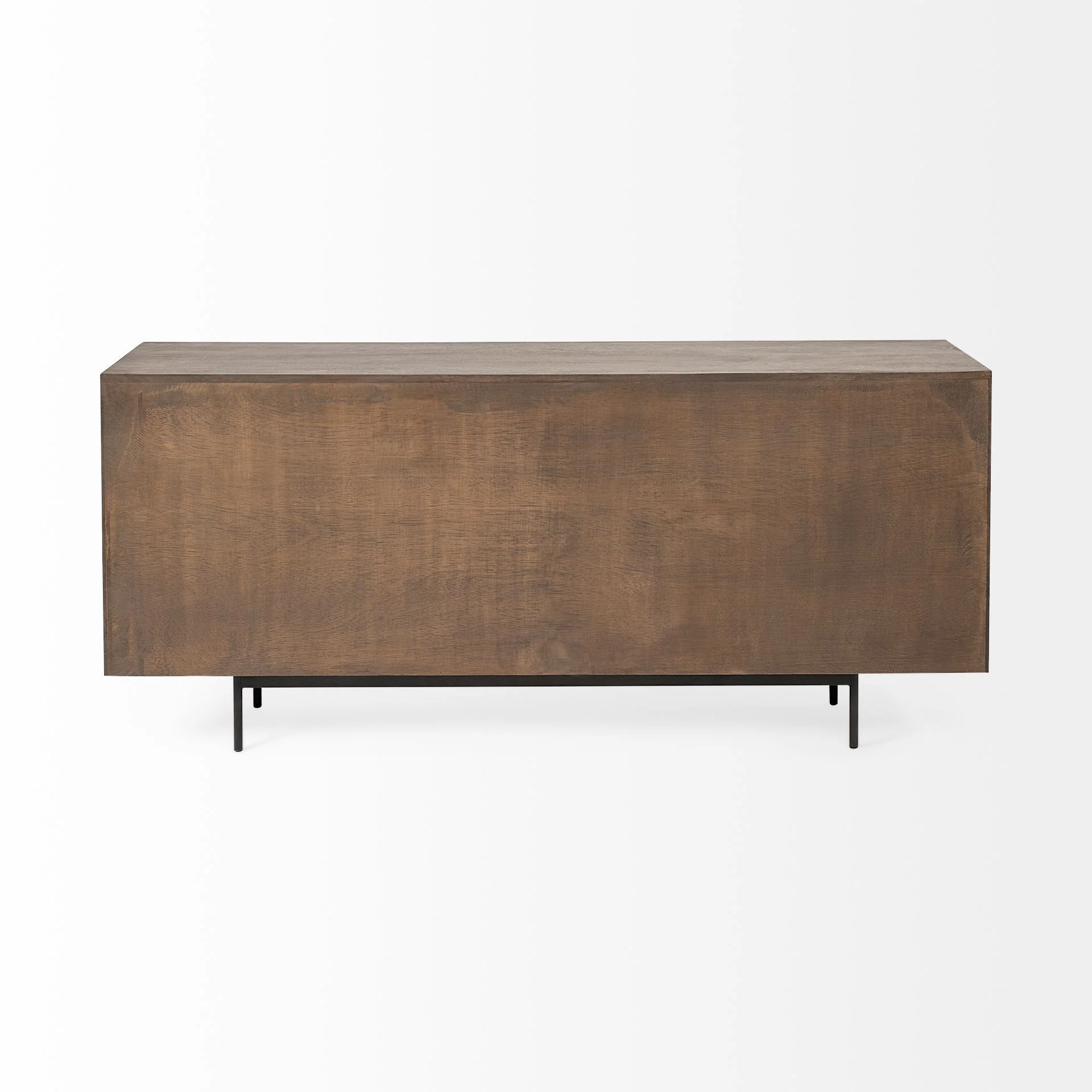 Medium Brown Solid Mango Wood Finish Sideboard With 6 Easy Sliding Drawers By Homeroots - Image 4