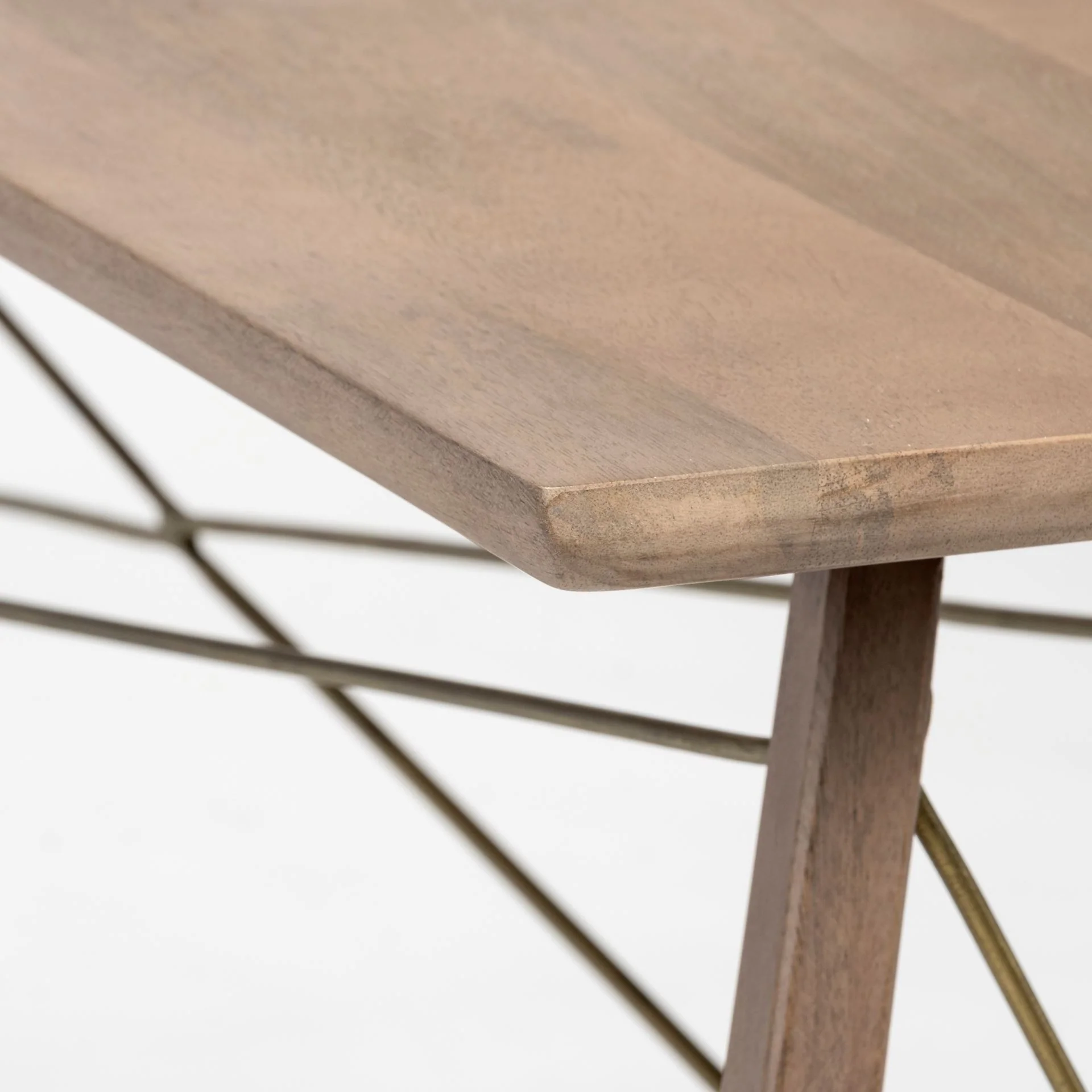 Medium Brown Wooden Console Table With 4 Angular Legs By Homeroots - Image 4