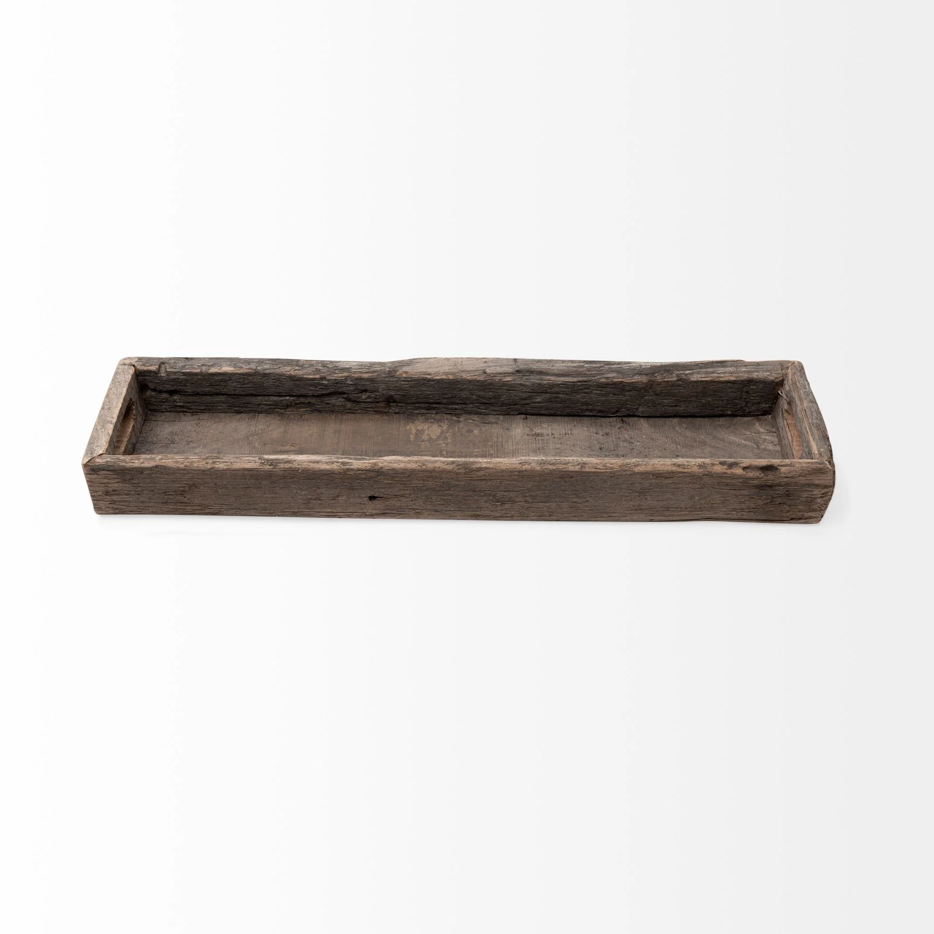 Meduim Natural Brown Reclaimed Wood With Grains And Knots Highlight Tray By Homeroots - Image 2