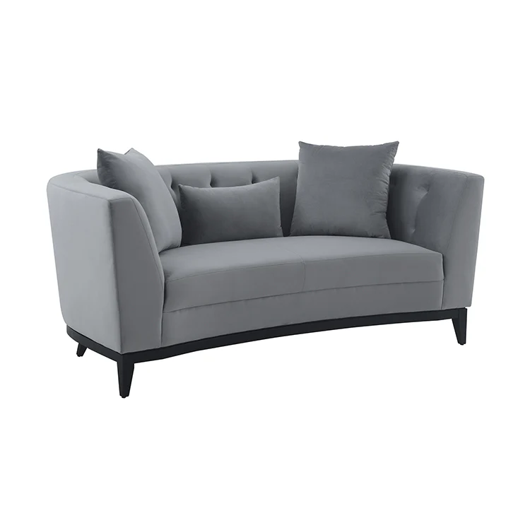 Melange 3 Piece Blue Velvet Living Room Seating Set By Armen Living - Image 11