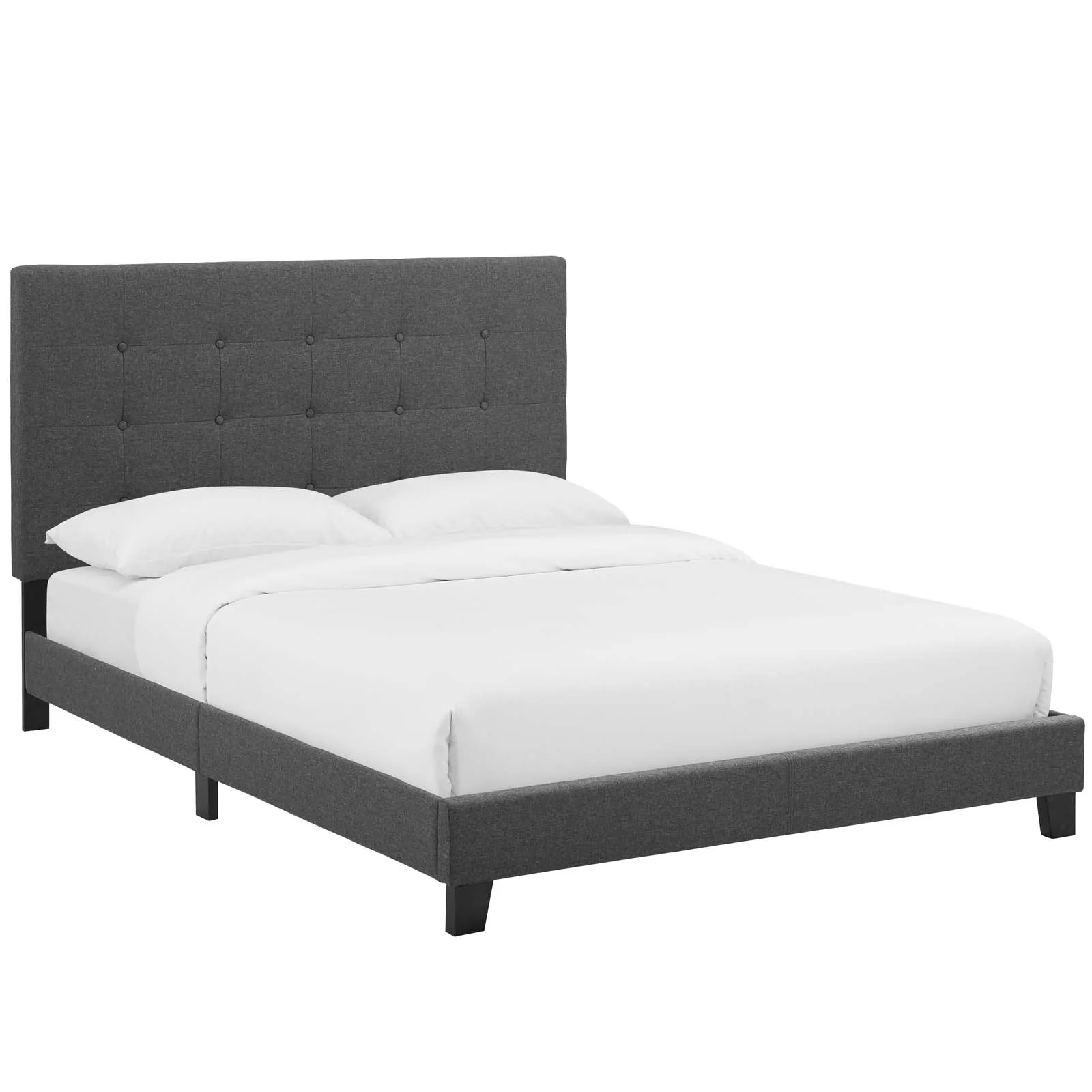 Melanie King Tufted Button Upholstered Fabric Platform Bed By Modway - MOD-5994 - Image 7
