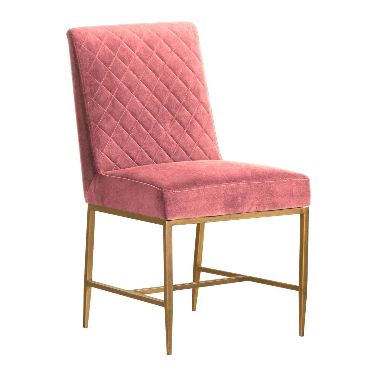 Memphis Blue Velvet and Antique Brass Accent Dining Chair- Set of 2 By Armen Living - Image 14