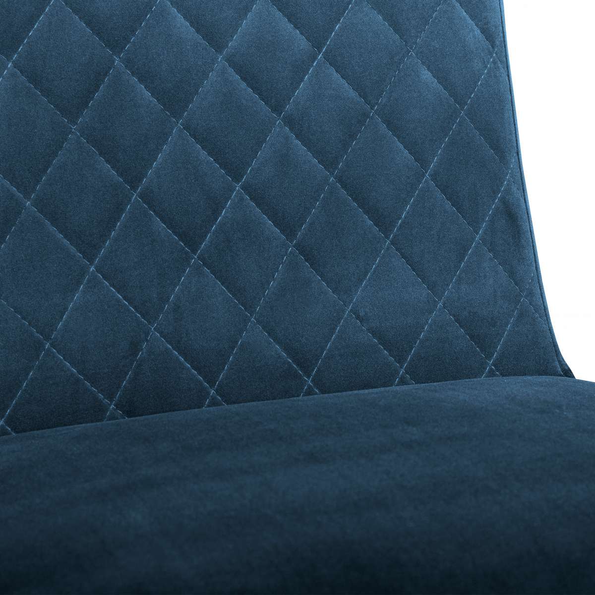 Memphis Blue Velvet and Antique Brass Accent Dining Chair- Set of 2 By Armen Living - Image 6