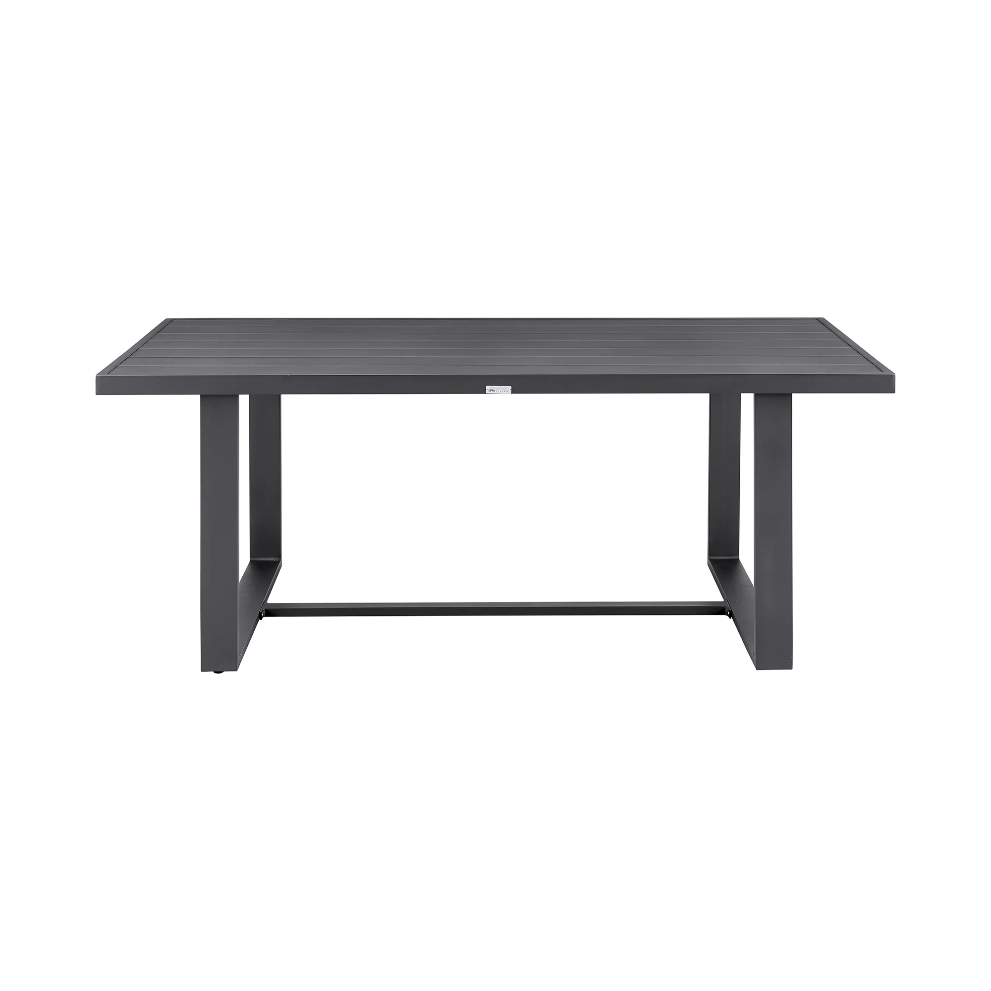 Menorca Outdoor Patio Dining Table in Aluminum By Armen Living - Image 3