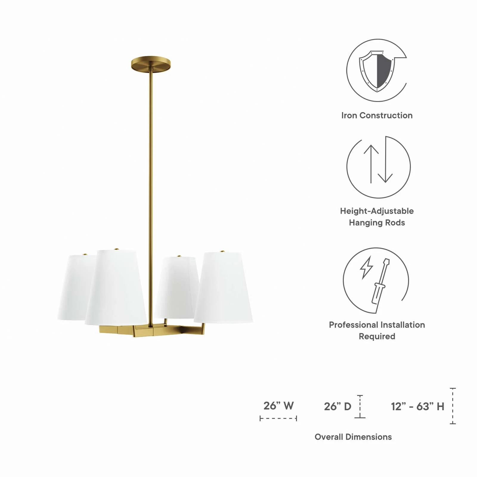 Mercer 4-Light Pendant Light By Modway - EEI-5640 - Image 16