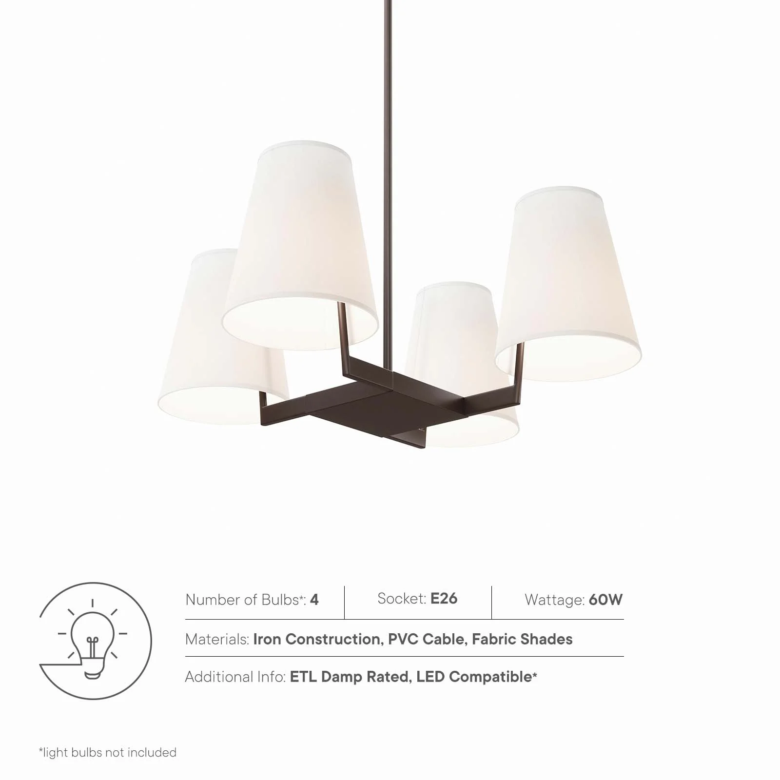Mercer 4-Light Pendant Light By Modway - EEI-5640 - Image 7