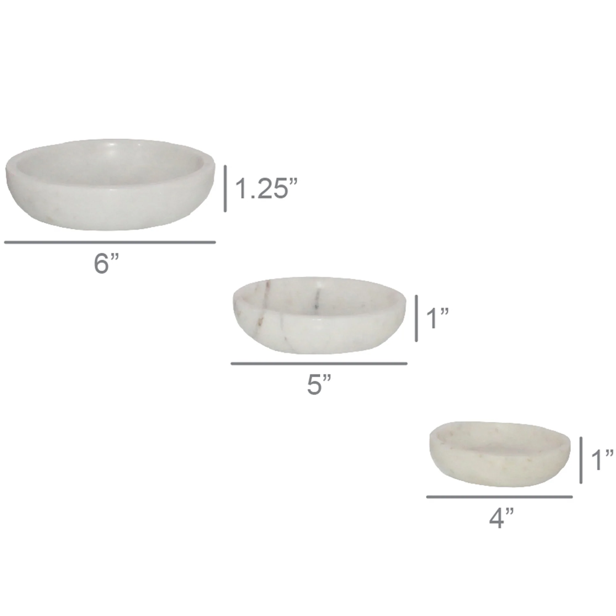 Mercer Marble Bowls, Set of 3 By HomArt - Image 2