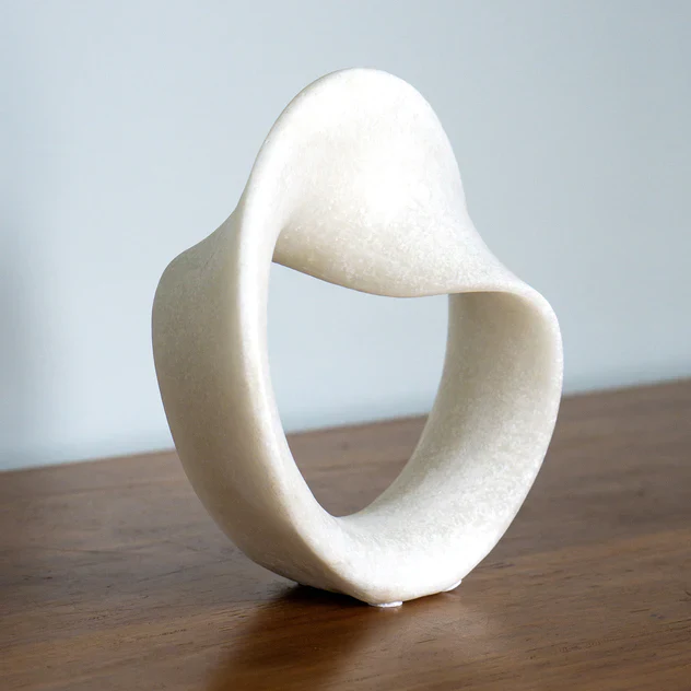 Mercury 7.5"H Sculpture, Cream By Gold Leaf Design Group - Image 2