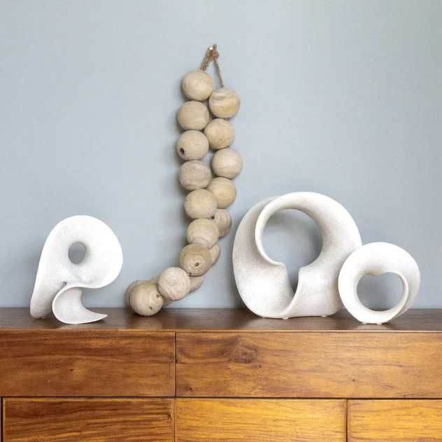 Mercury 7.5"H Sculpture, Cream By Gold Leaf Design Group - Image 5