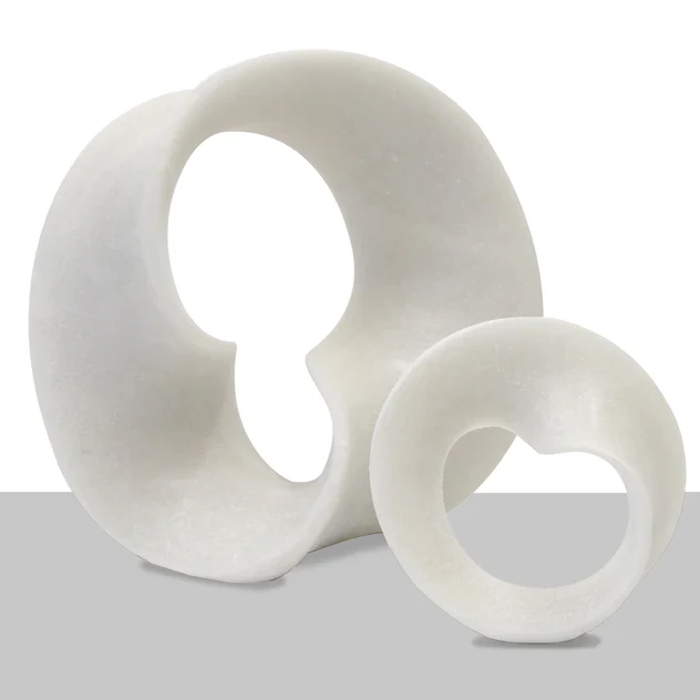 Mercury 7.5"H Sculpture, Cream By Gold Leaf Design Group - Image 7