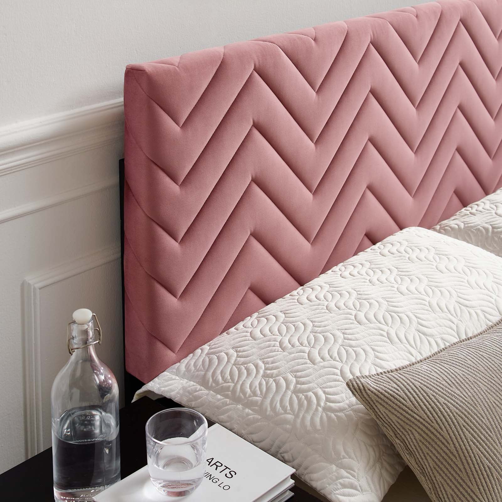 Mercy Chevron Tufted Performance Velvet Twin Headboard By Modway - MOD-6658 - Image 16