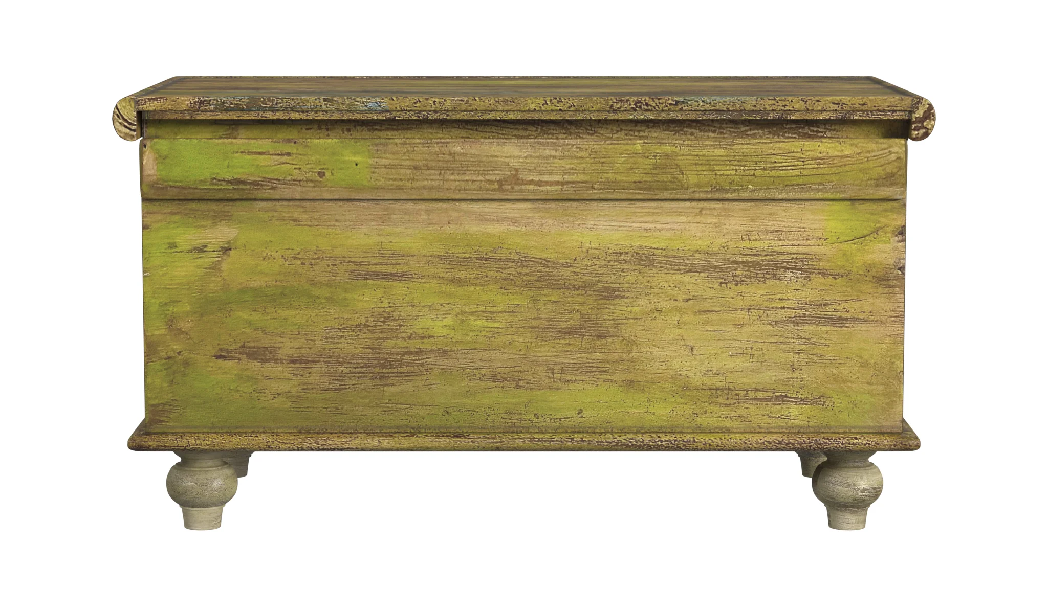Mesa Carved Wooden Trunk Coffee Table By Homeroots - Image 4