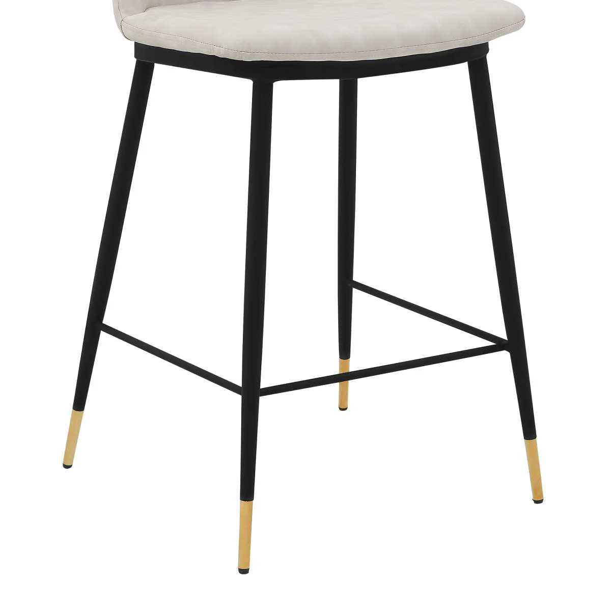 Messina 26" Blue Faux Leather and Metal Counter Height Bar Stool By Armen Living - Image 10