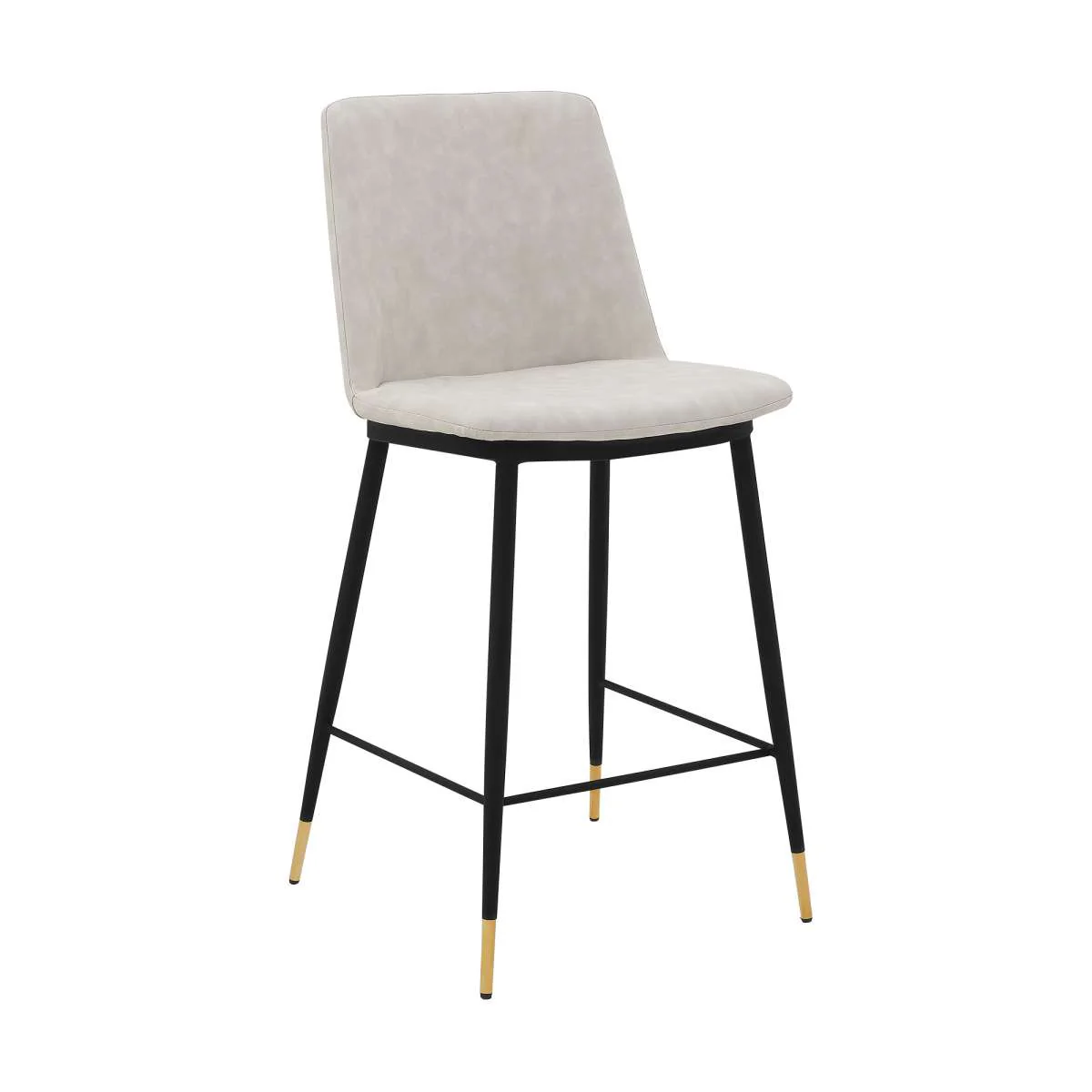 Messina 26" Blue Faux Leather and Metal Counter Height Bar Stool By Armen Living - Image 11