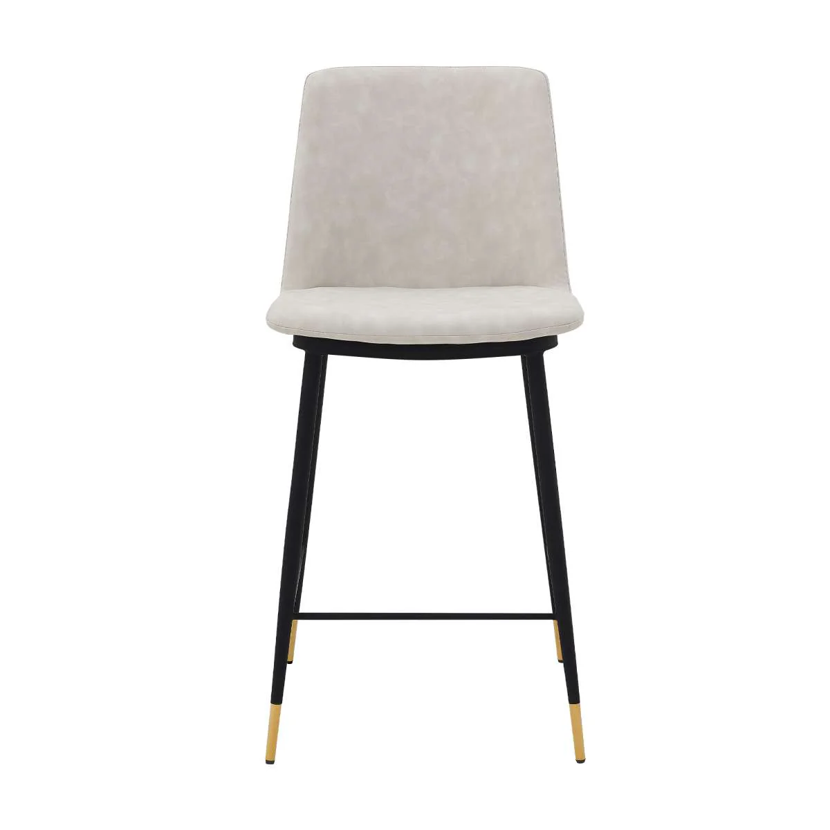 Messina 26" Blue Faux Leather and Metal Counter Height Bar Stool By Armen Living - Image 12