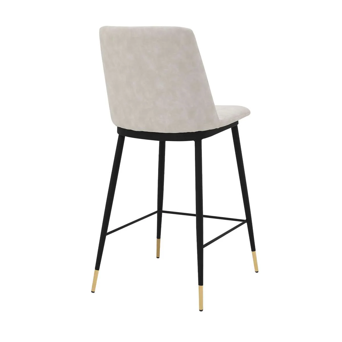 Messina 26" Blue Faux Leather and Metal Counter Height Bar Stool By Armen Living - Image 13