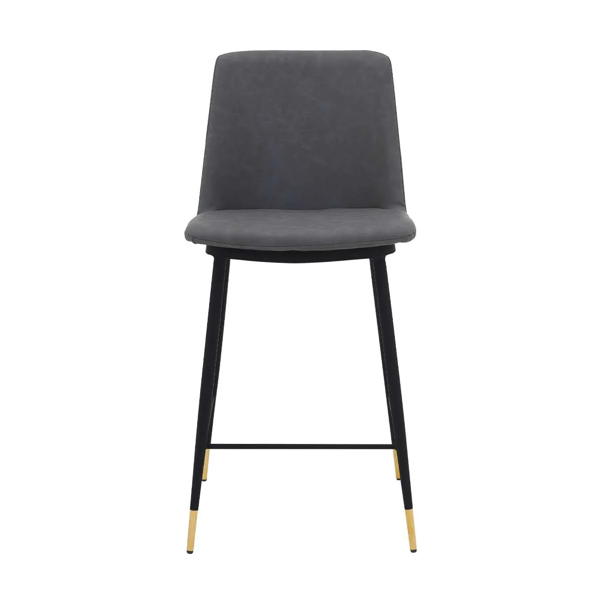 Messina 26" Blue Faux Leather and Metal Counter Height Bar Stool By Armen Living - Image 17