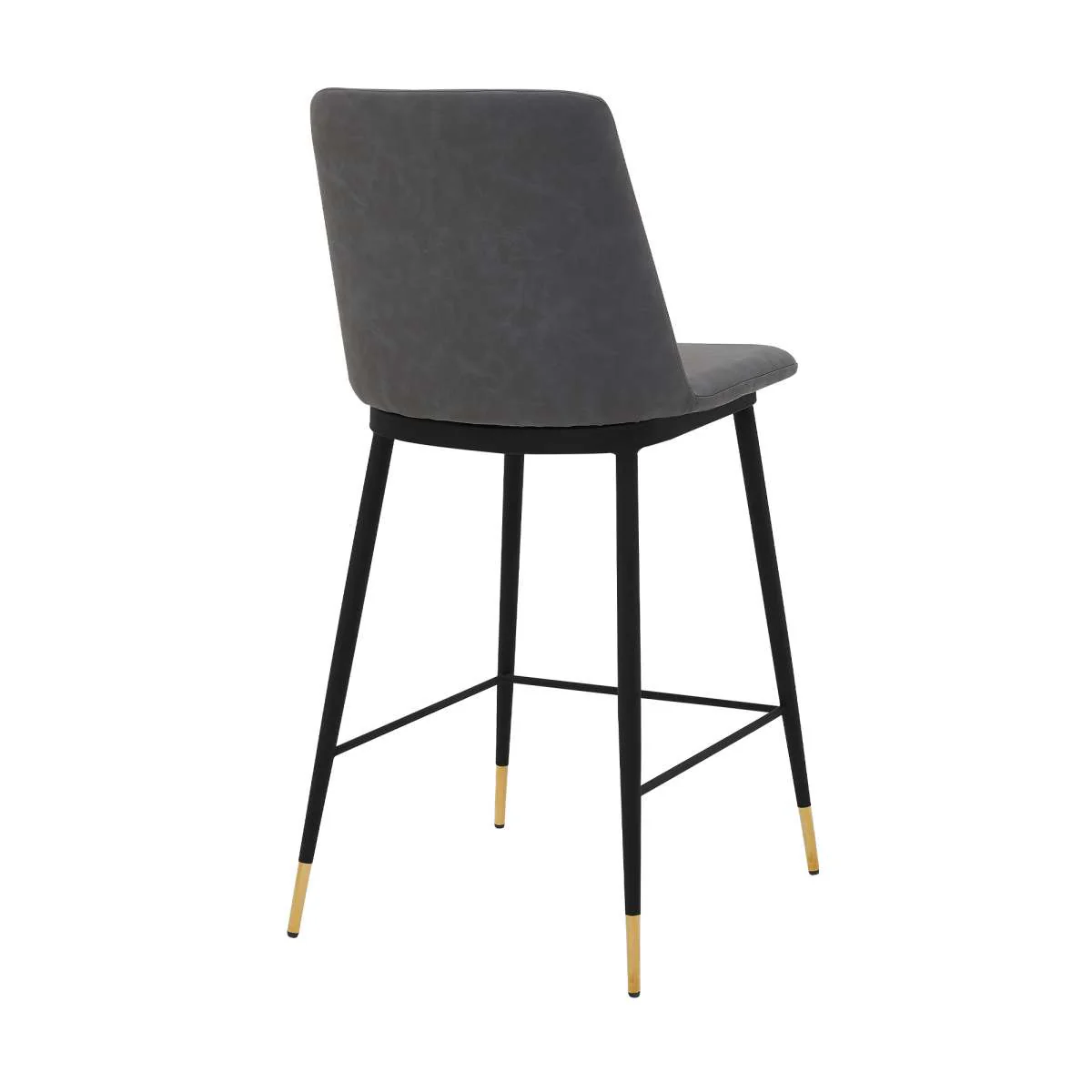 Messina 26" Blue Faux Leather and Metal Counter Height Bar Stool By Armen Living - Image 18