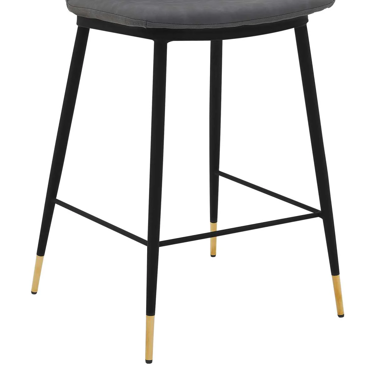 Messina 26" Blue Faux Leather and Metal Counter Height Bar Stool By Armen Living - Image 21