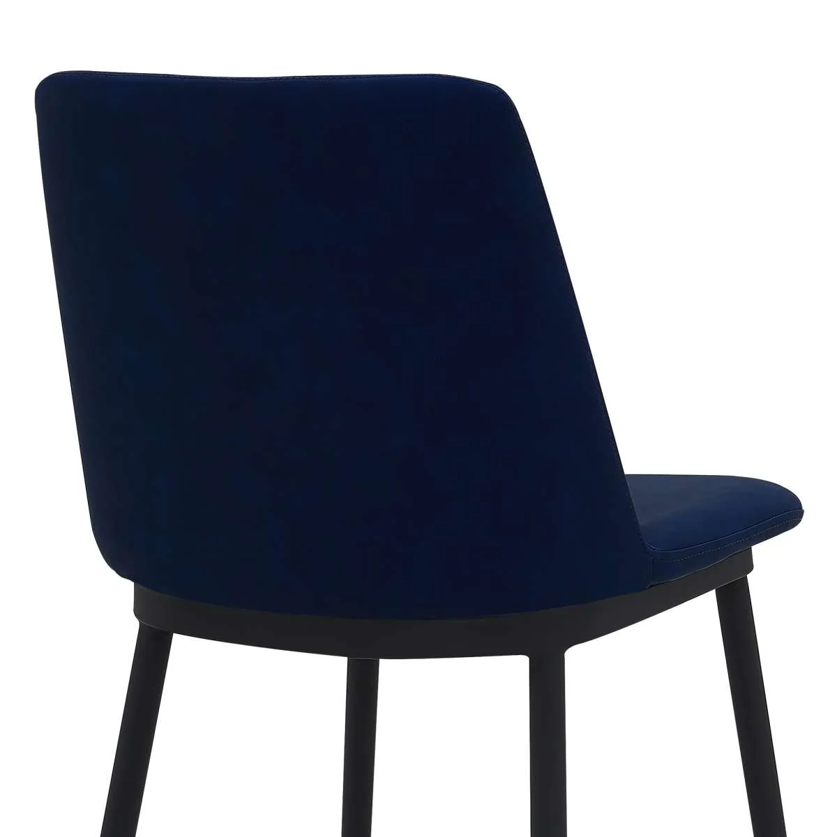 Messina 26" Blue Faux Leather and Metal Counter Height Bar Stool By Armen Living - Image 4