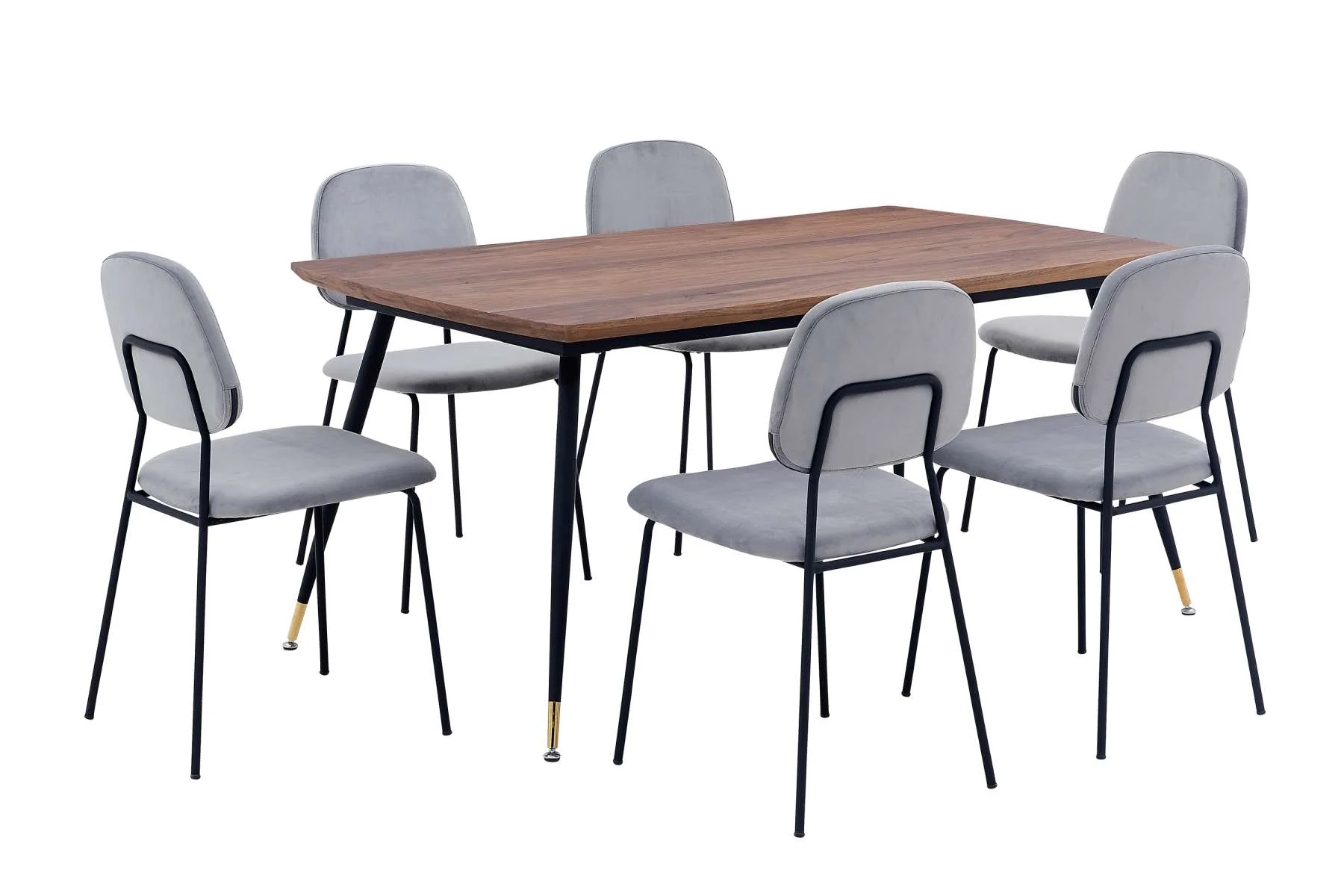 Messina and Lucy 7 Piece Rectangular Dining Set By Armen Living - Image 2