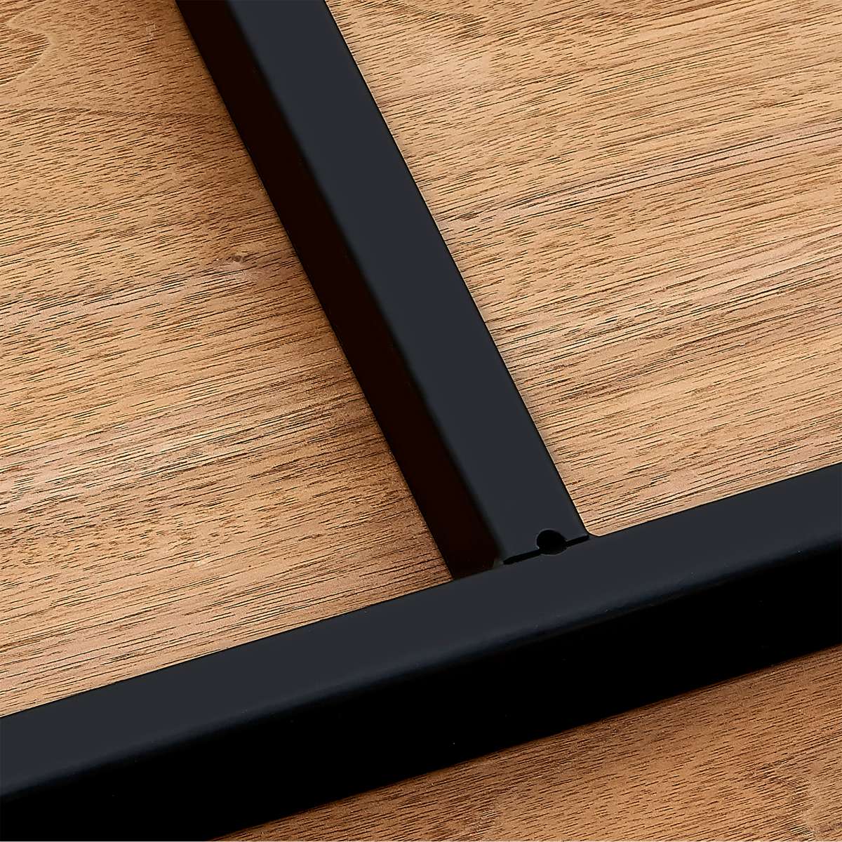 Messina Modern Walnut and Metal Dining Room Table By Armen Living - Image 4