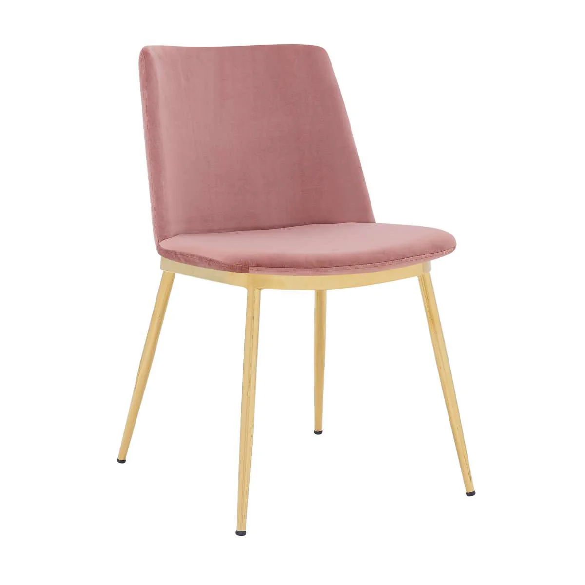 Messina Pink Velvet 5 Piece Rectangular Dining Set By Armen Living - Image 3