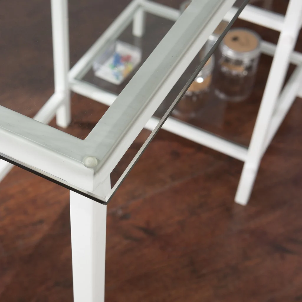 Metal and Glass Student Desk By Homeroots - Image 2
