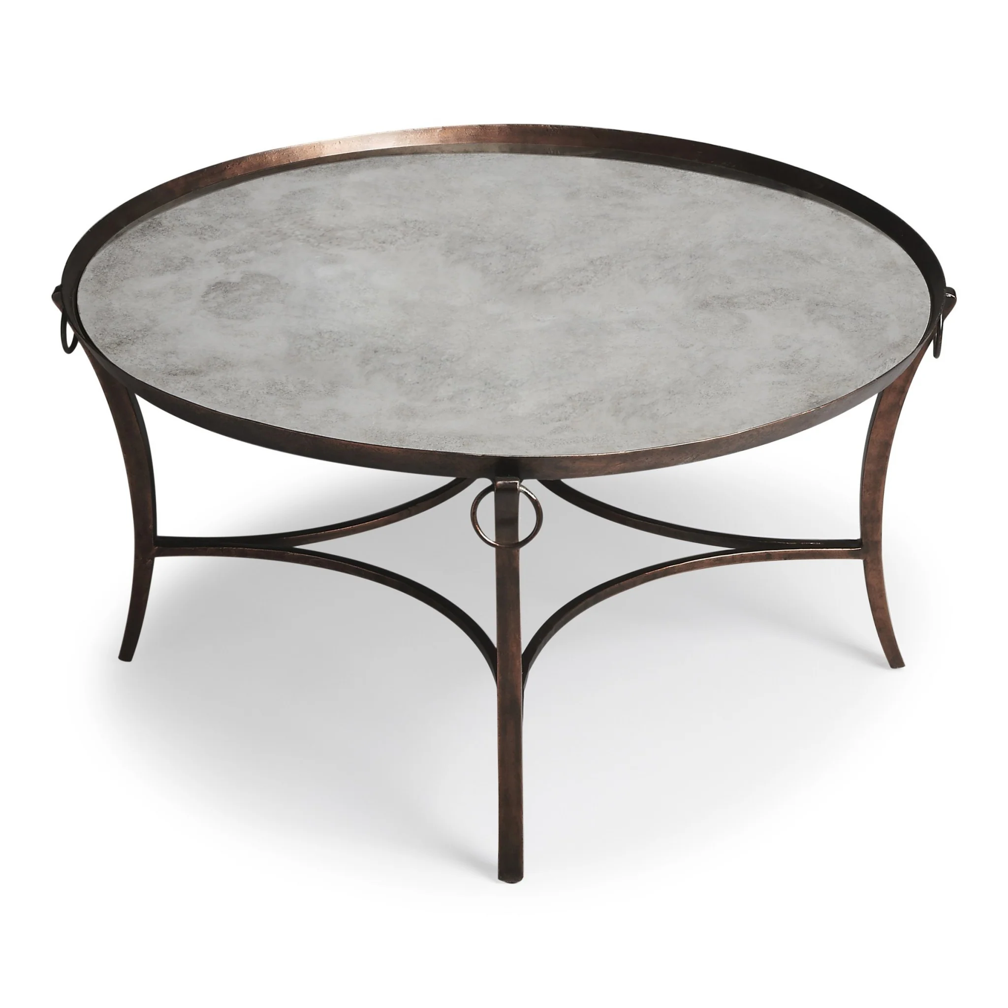 Metal and Mirrored Coffee Table By Homeroots - Image 2