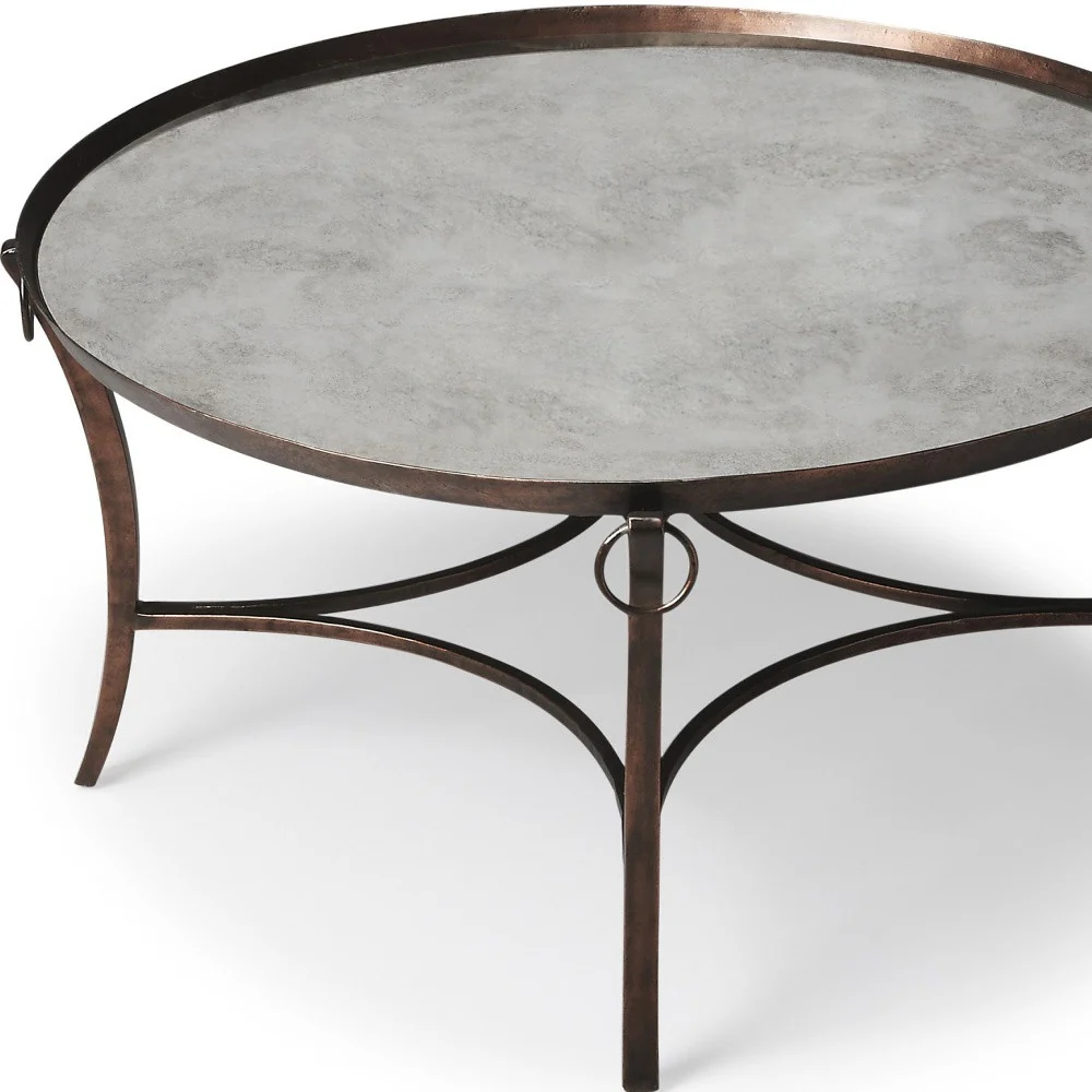Metal and Mirrored Coffee Table By Homeroots - Image 3