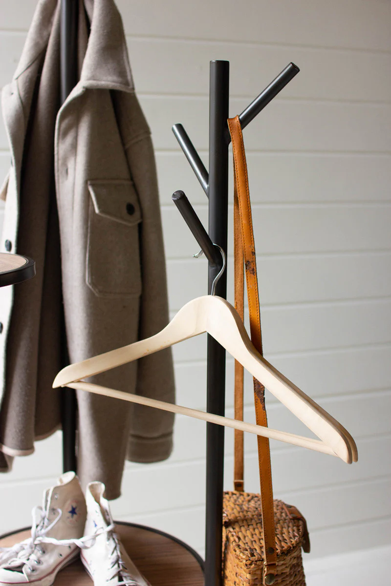 Metal And Wood Coat Rack With Round Shelves By Kalalou - Image 2