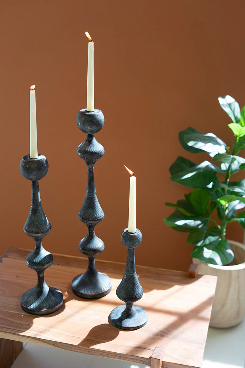 Metal Candle Towers Set Of 3 By Kalalou - Image 3