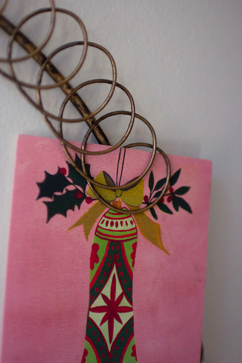 Metal Christmas Card Wreath With Two Birds (Min 2) By Kalalou - Image 3