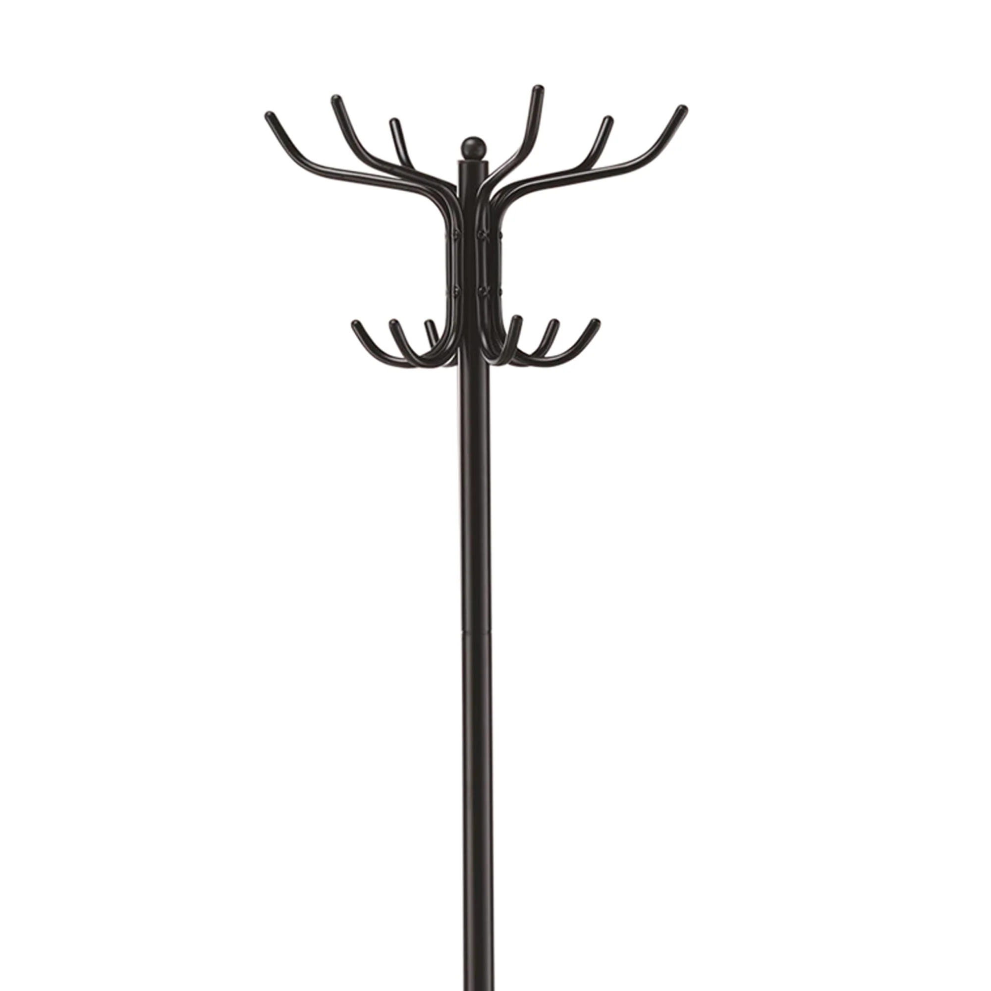 Metal Coat Rack With Umbrella Stand, Black By Benzara - Image 4